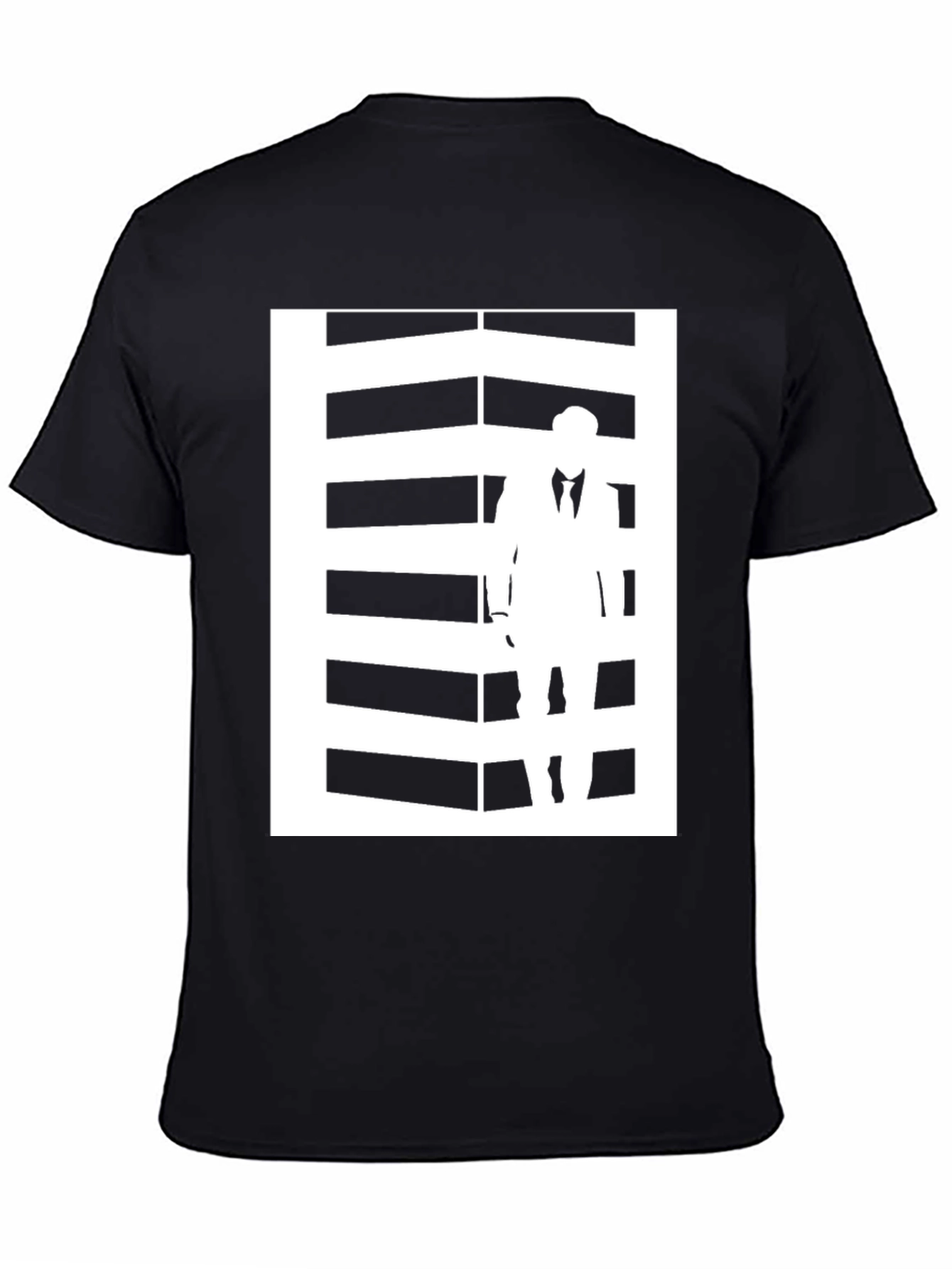 Graphic Tee: Silhouette Man Black T-Shirt