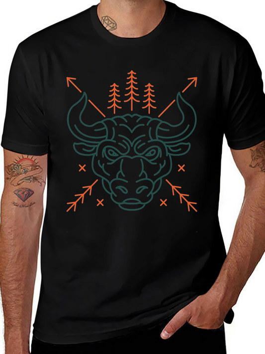 Bull Graphic Tee - Mens Black T-Shirt