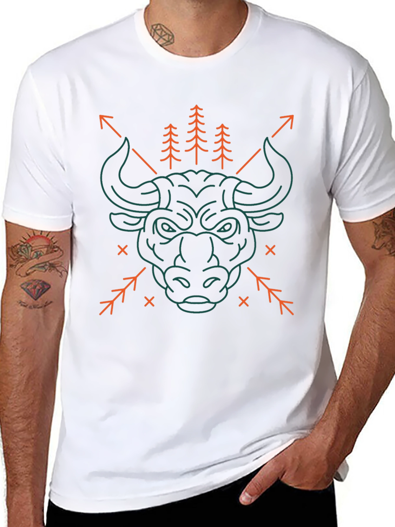 Bull Graphic Tee - Mens Black T-Shirt