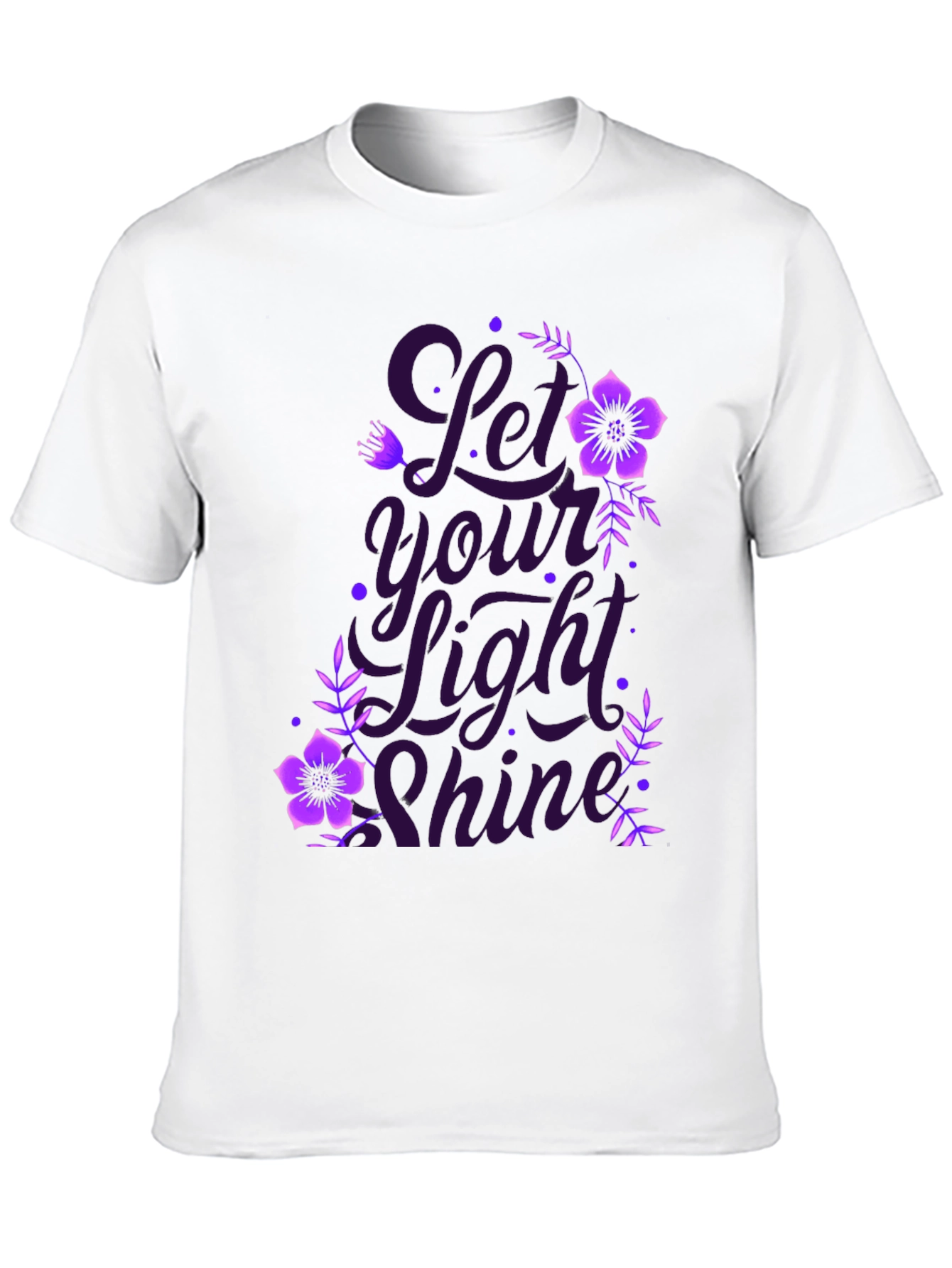 Let Your Light Shine Black Graphic T-Shirt