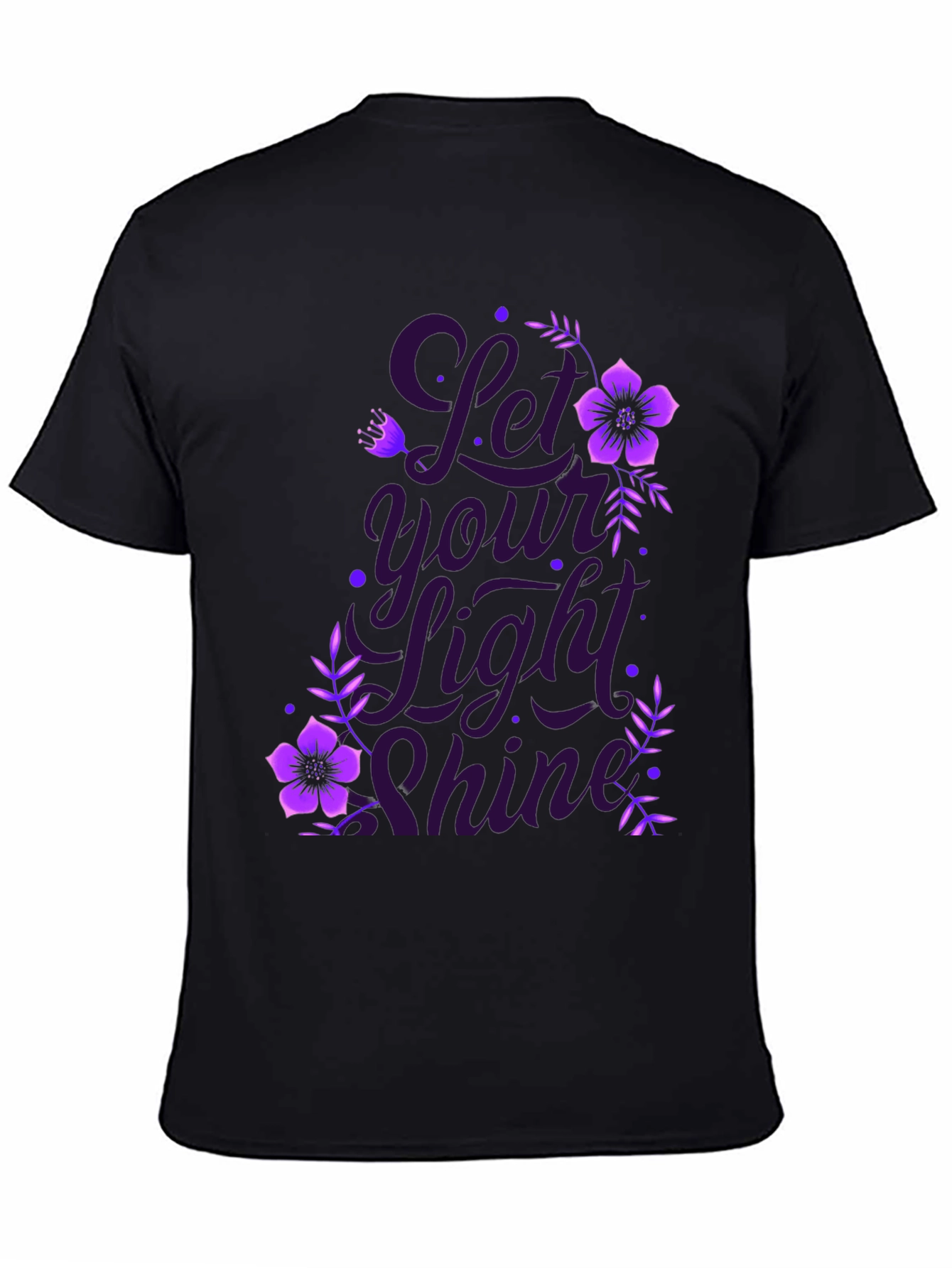 Let Your Light Shine Black Graphic T-Shirt