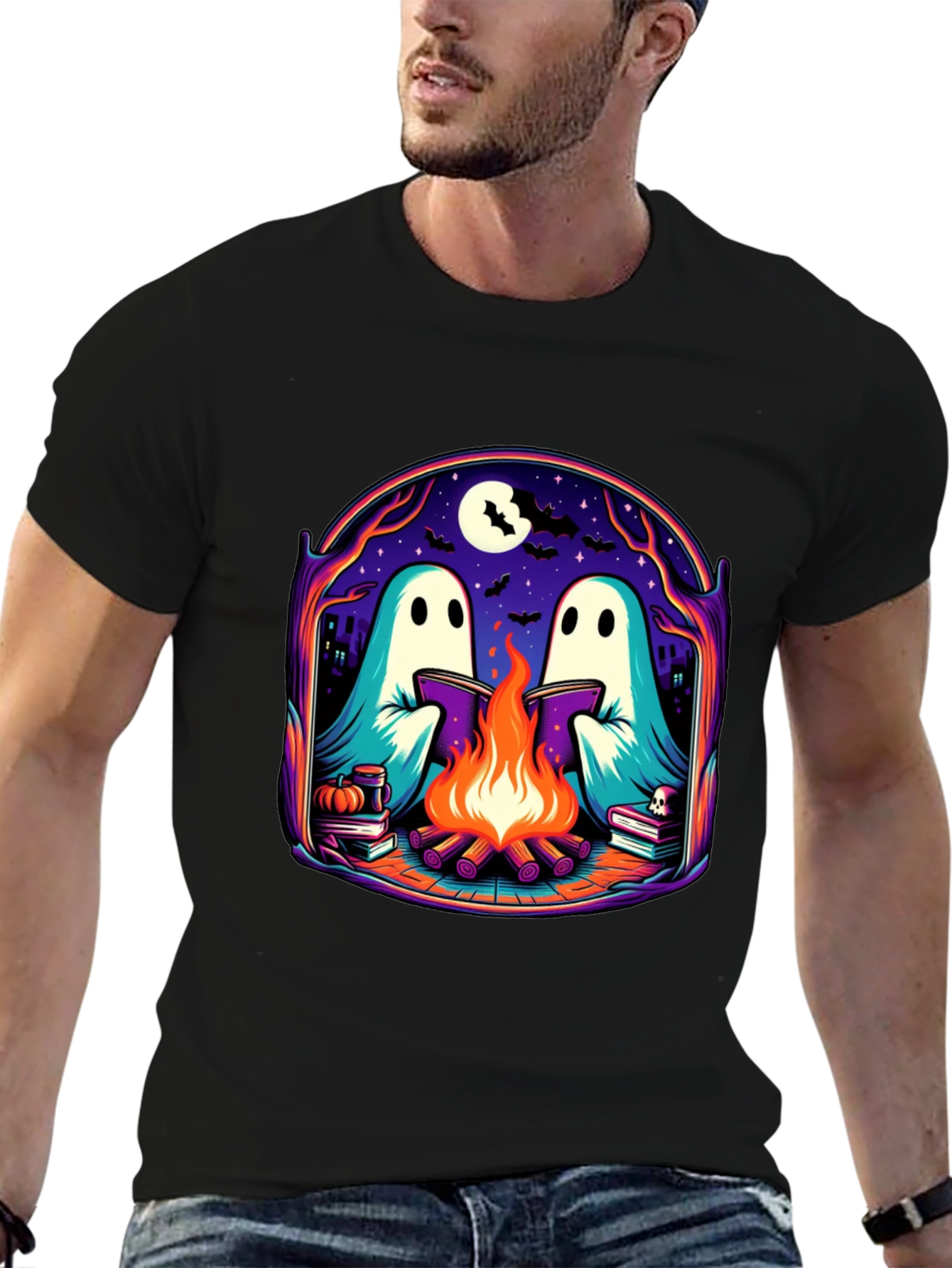 Halloween Ghosts Campfire T-Shirt