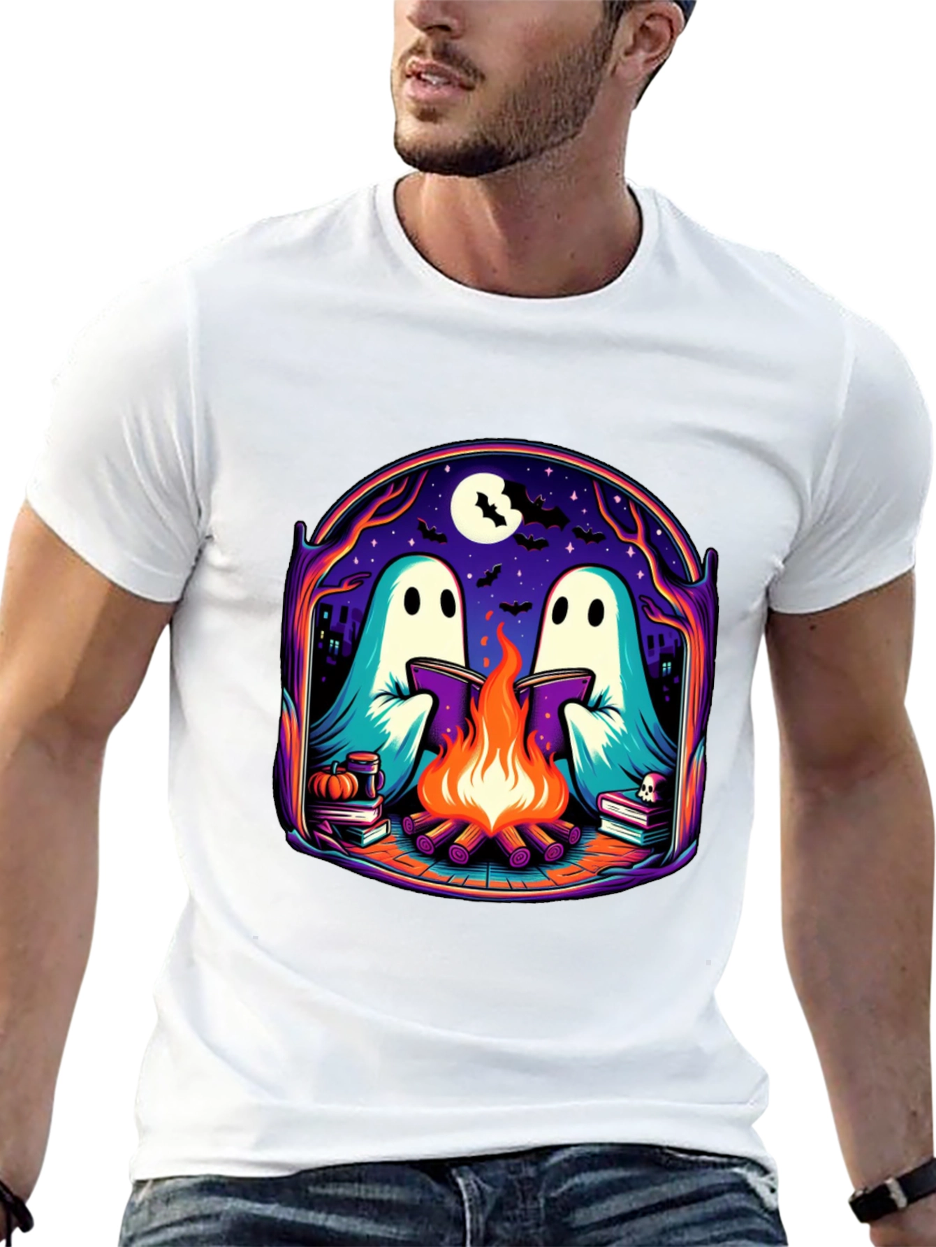 Halloween Ghosts Campfire T-Shirt