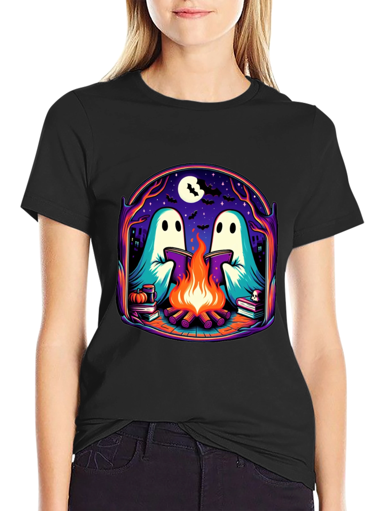 Halloween Ghosts Campfire T-Shirt