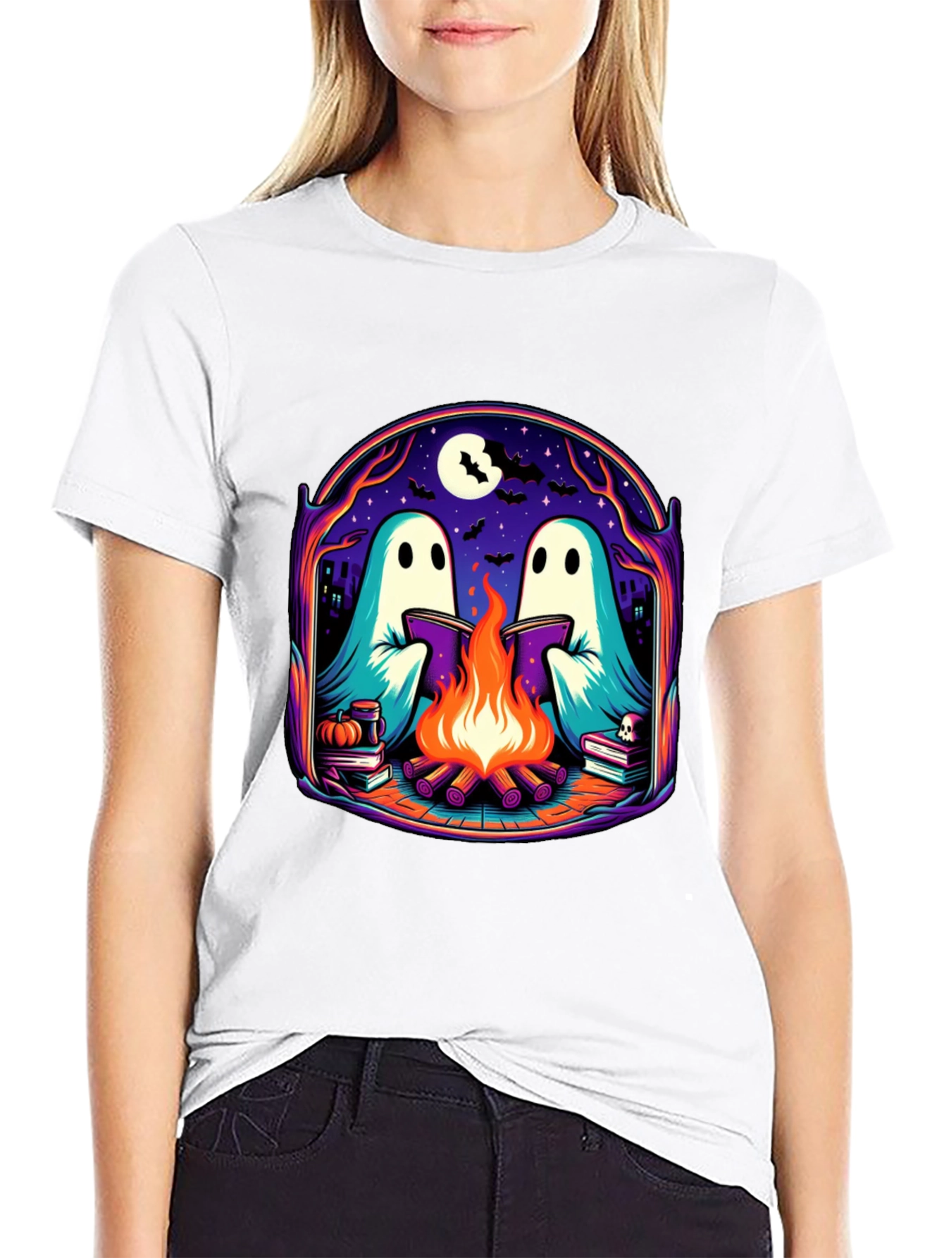 Halloween Ghosts Campfire T-Shirt