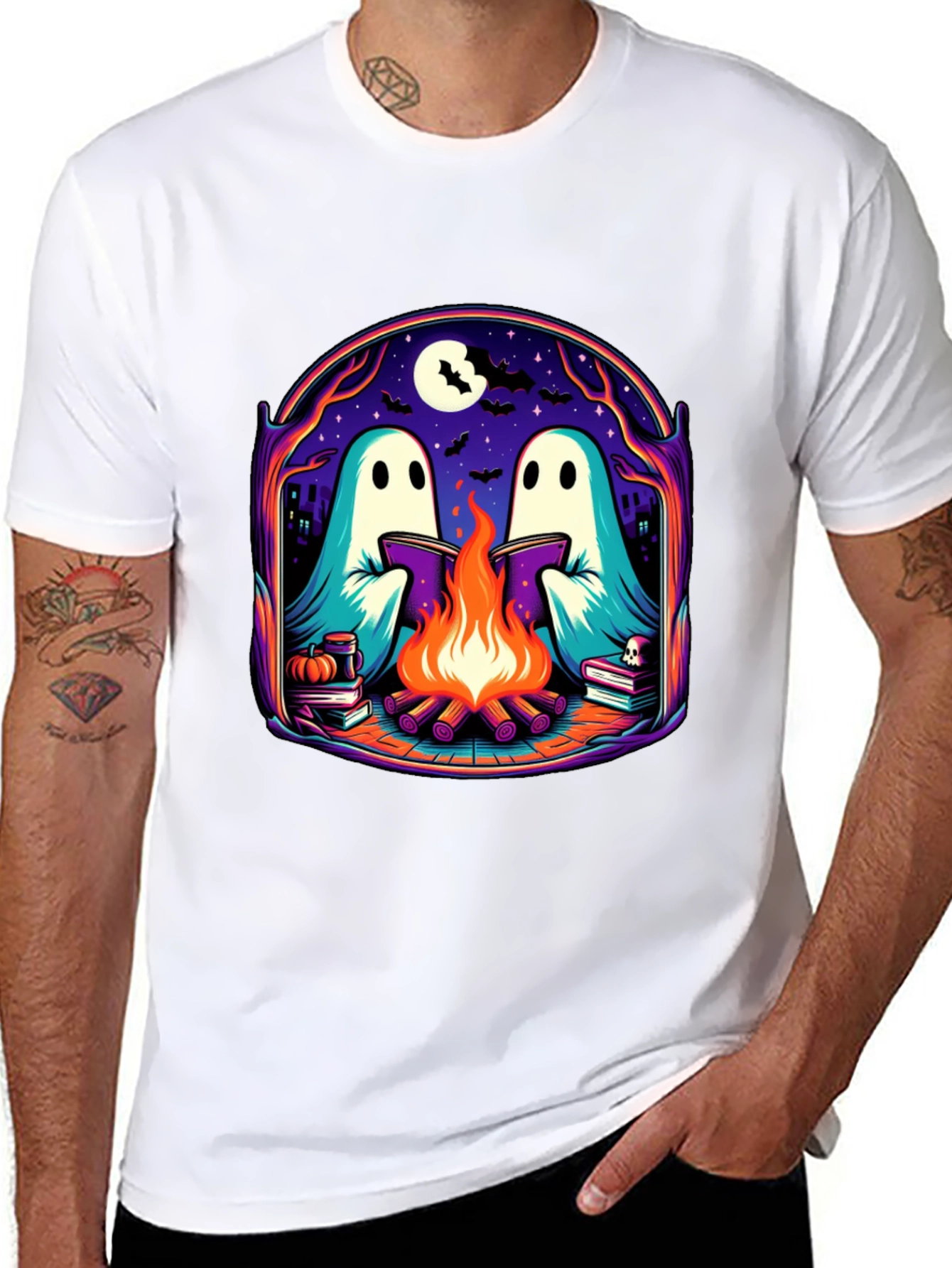 Halloween Ghosts Campfire T-Shirt