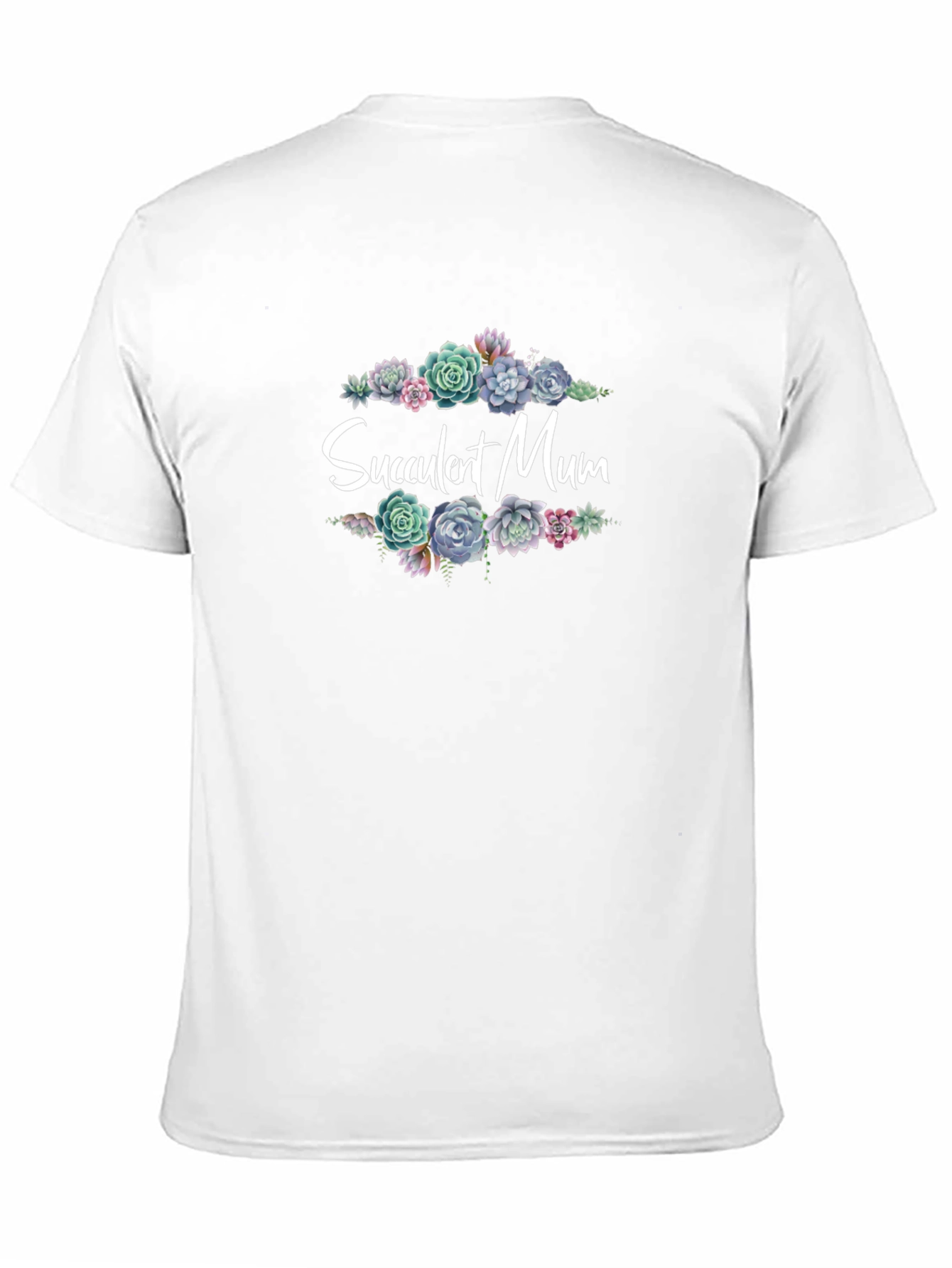 Succulent Mum Black T-Shirt - Stylish Floral Design