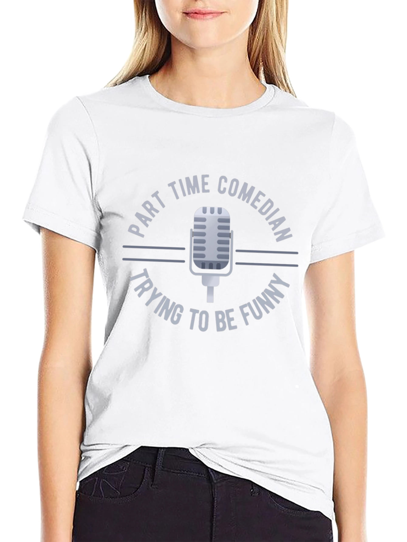Part Time Comedian T-Shirt Funny Humor Mic Design
