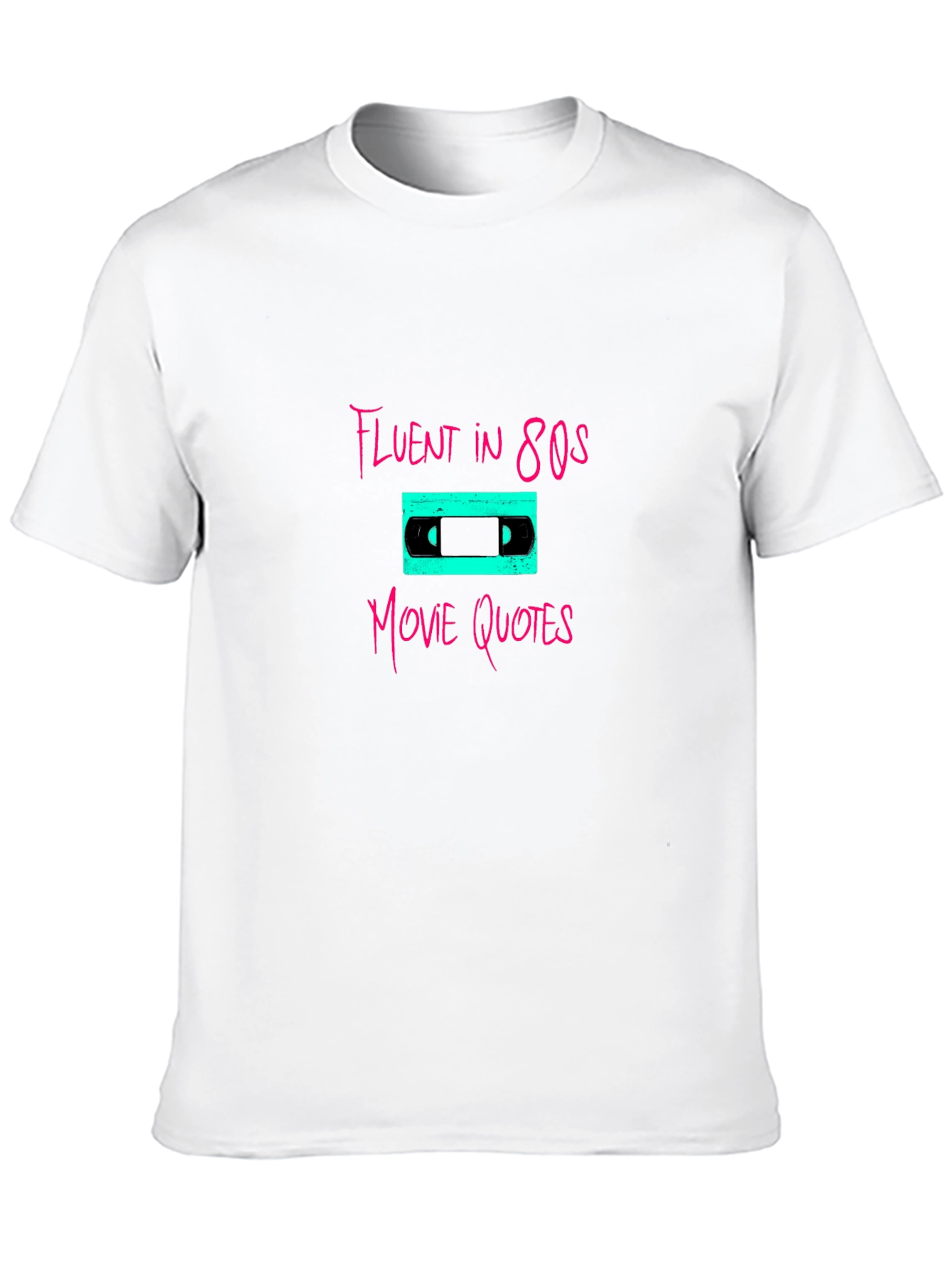 Fluent in 80s Movie Quotes Black T-Shirt