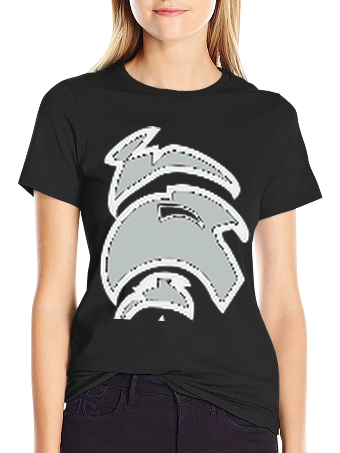 Black Tee with Graphic Design