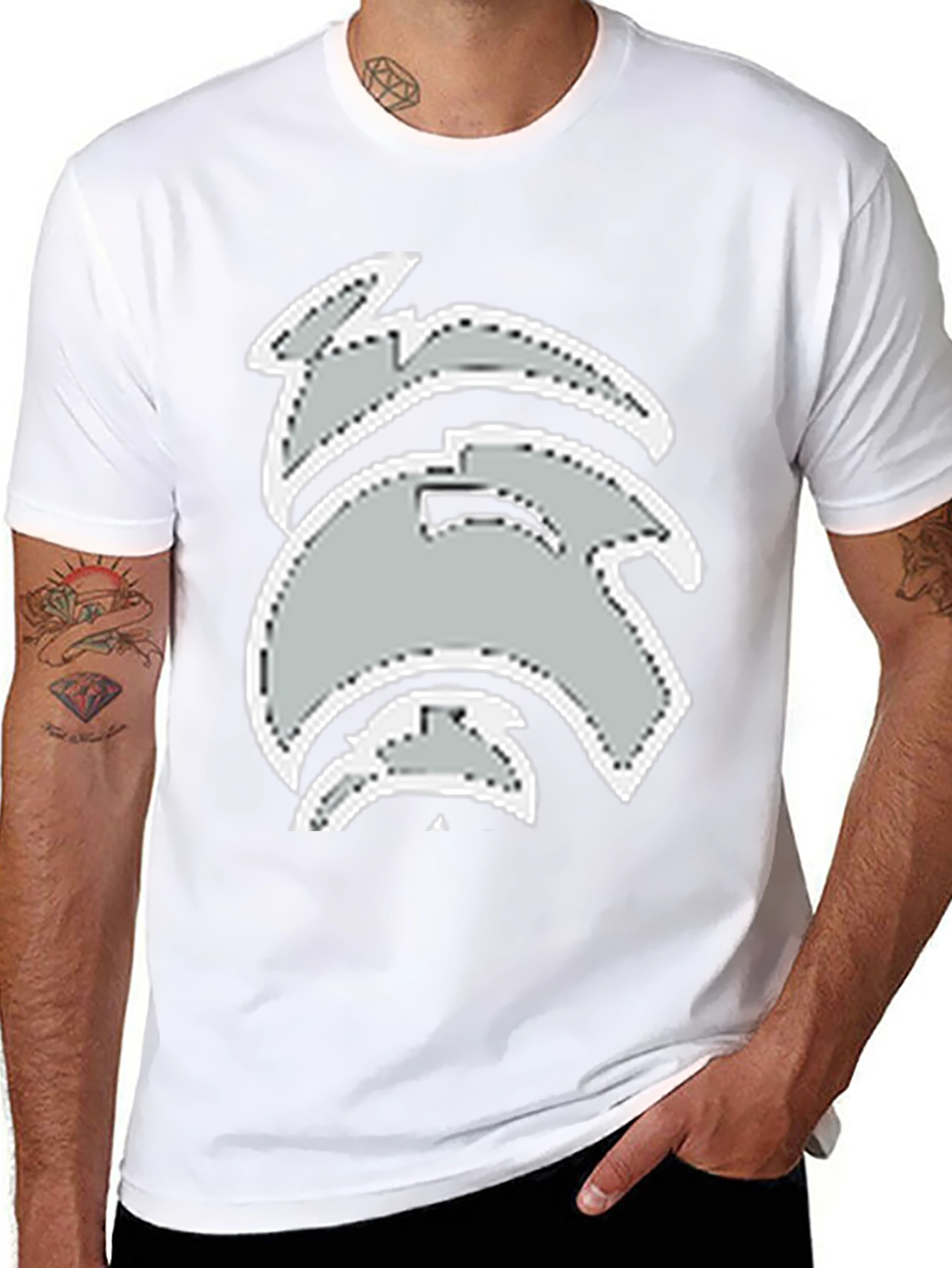 Black Tee with Graphic Design