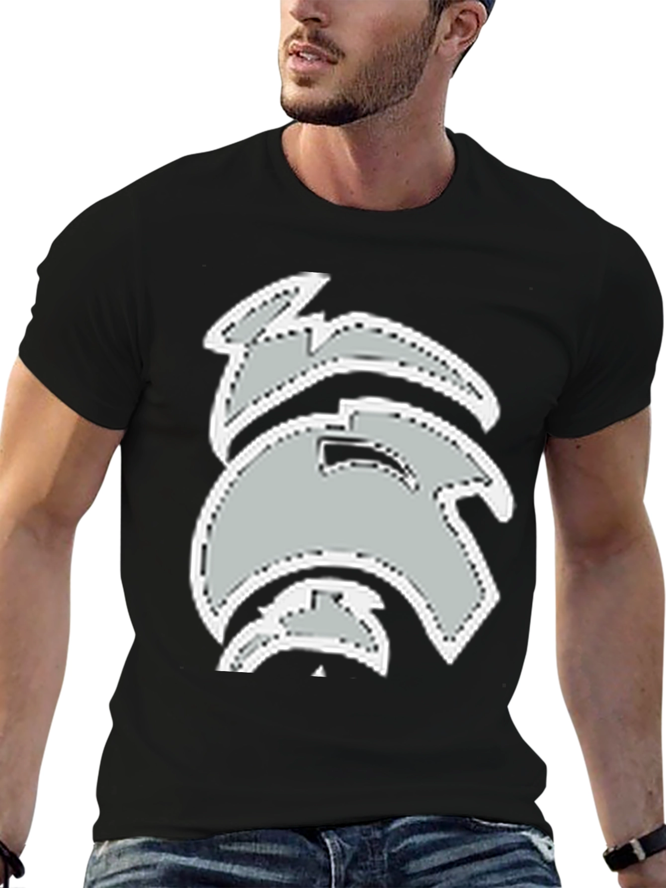 Black Tee with Graphic Design