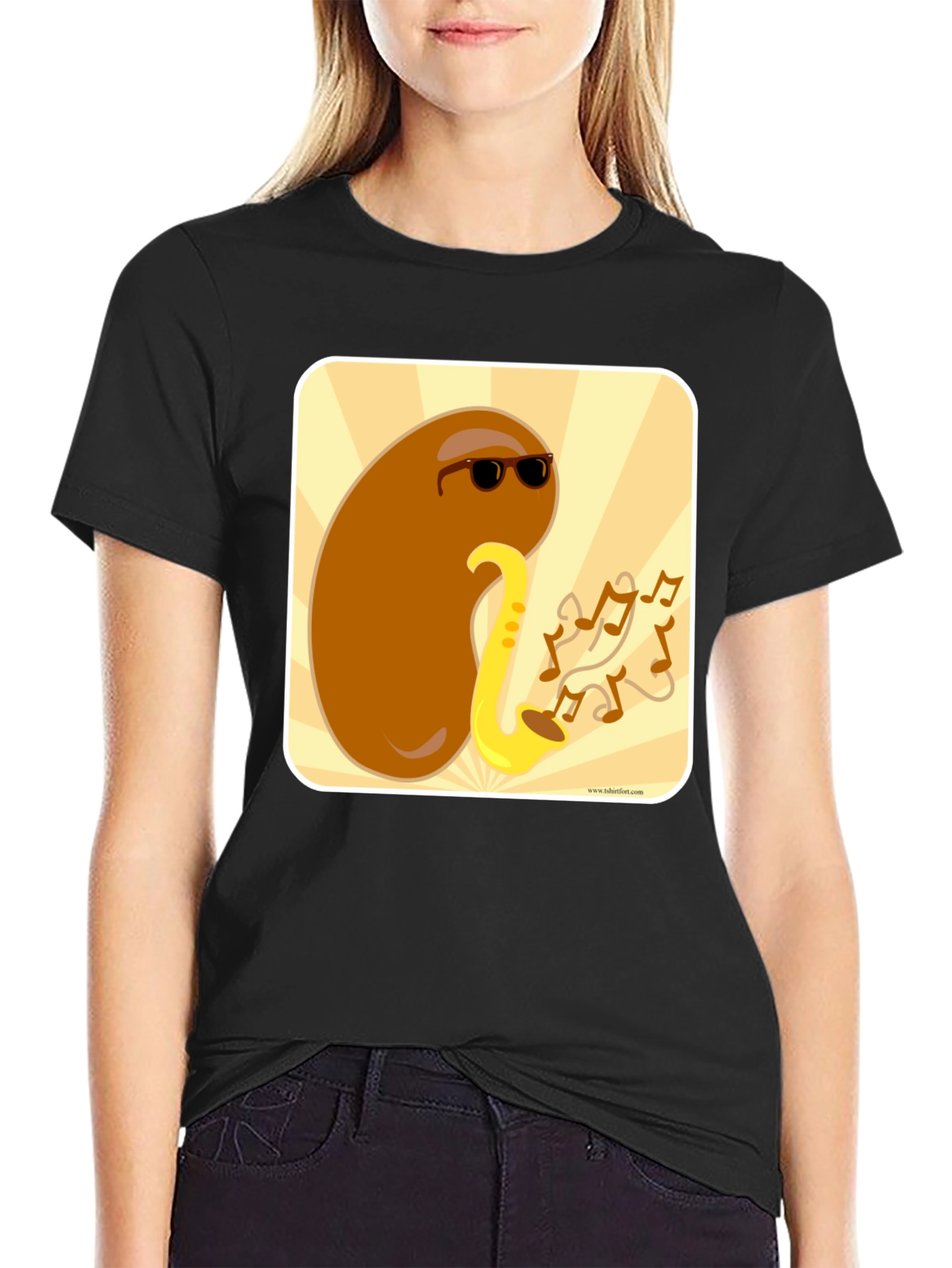Cool Bean Sax Player Graphic T-Shirt