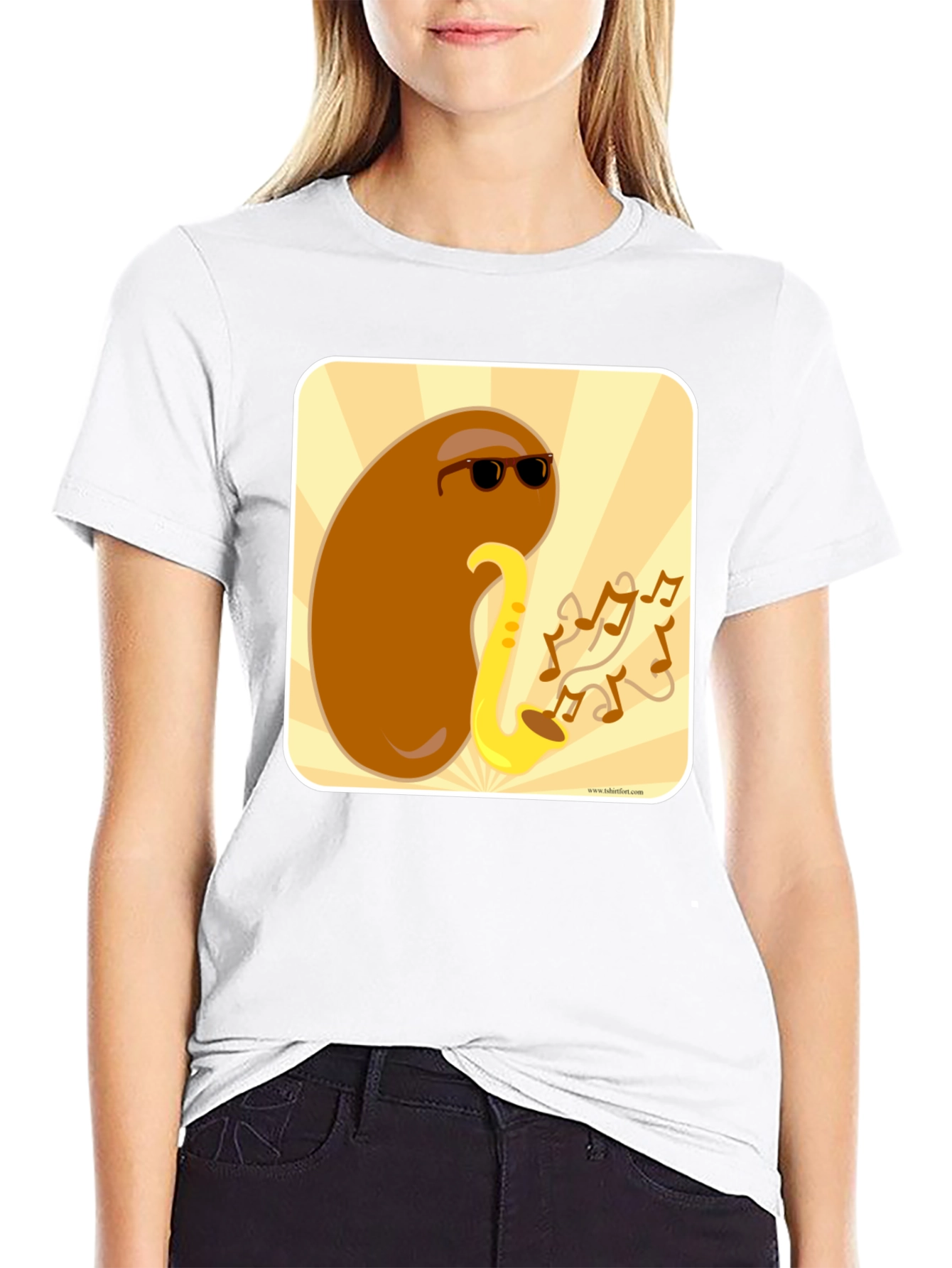 Cool Bean Sax Player Graphic T-Shirt