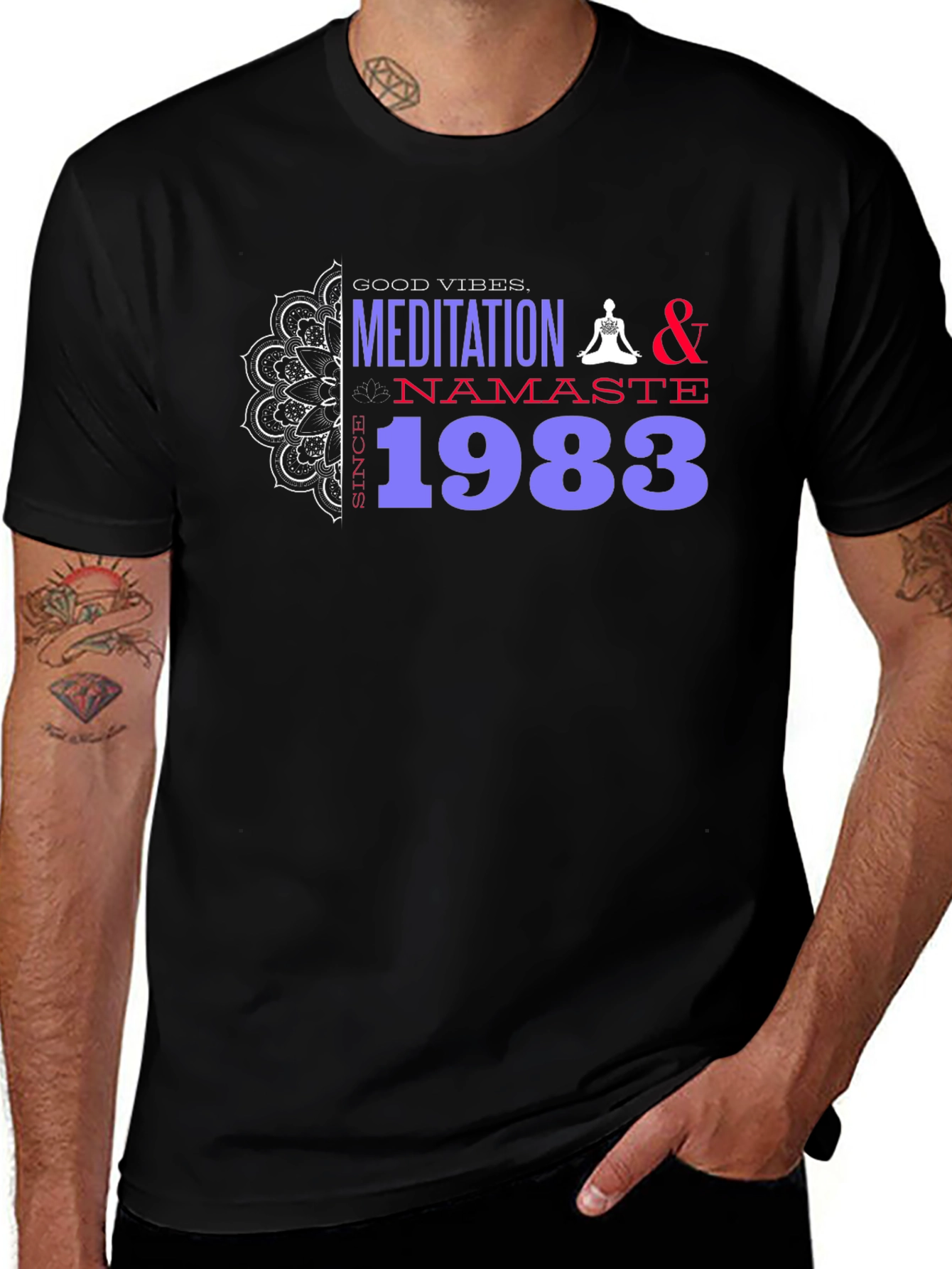 Meditation & Namaste 1983 Graphic T-Shirt