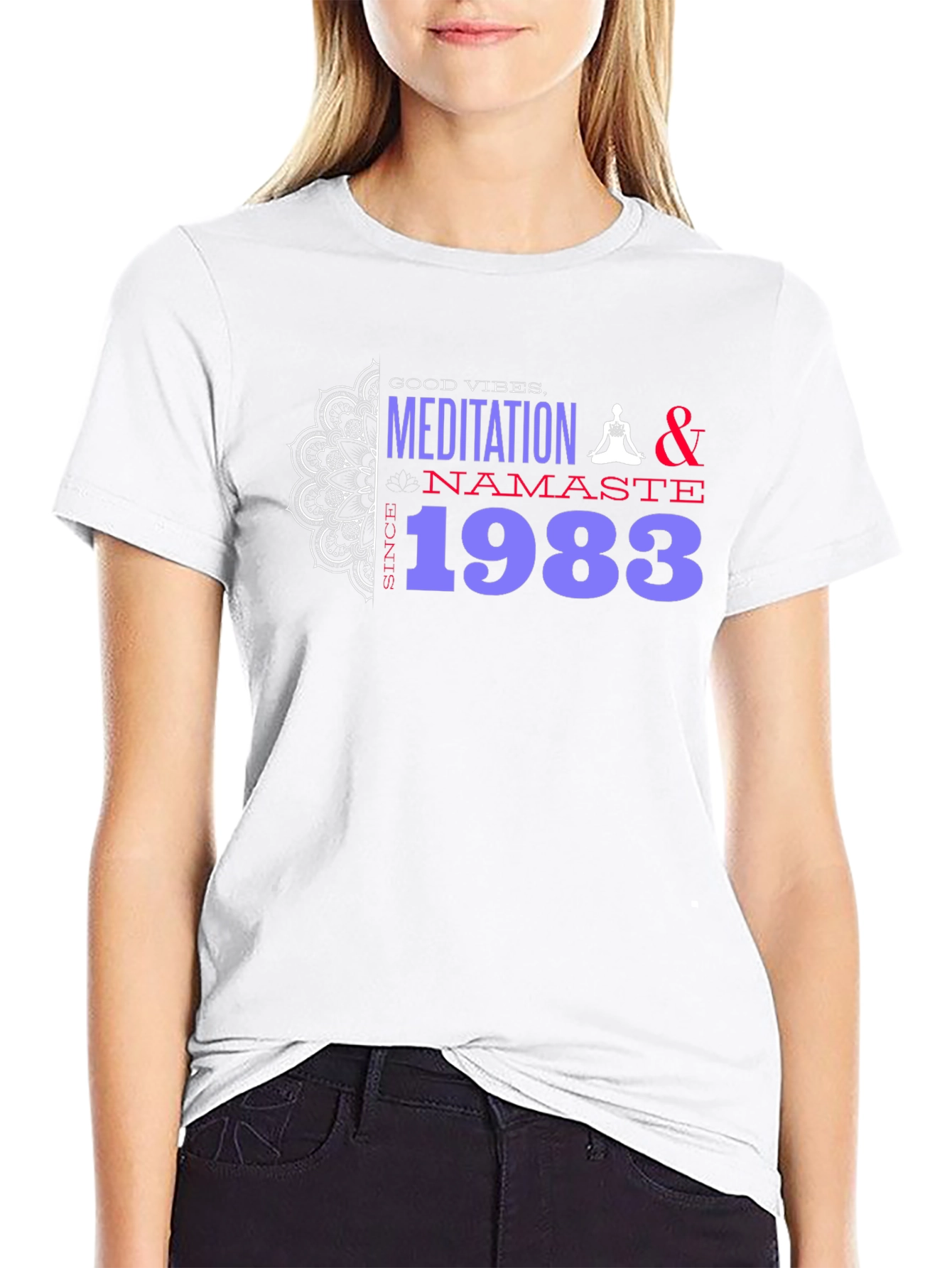 Meditation & Namaste 1983 Graphic T-Shirt