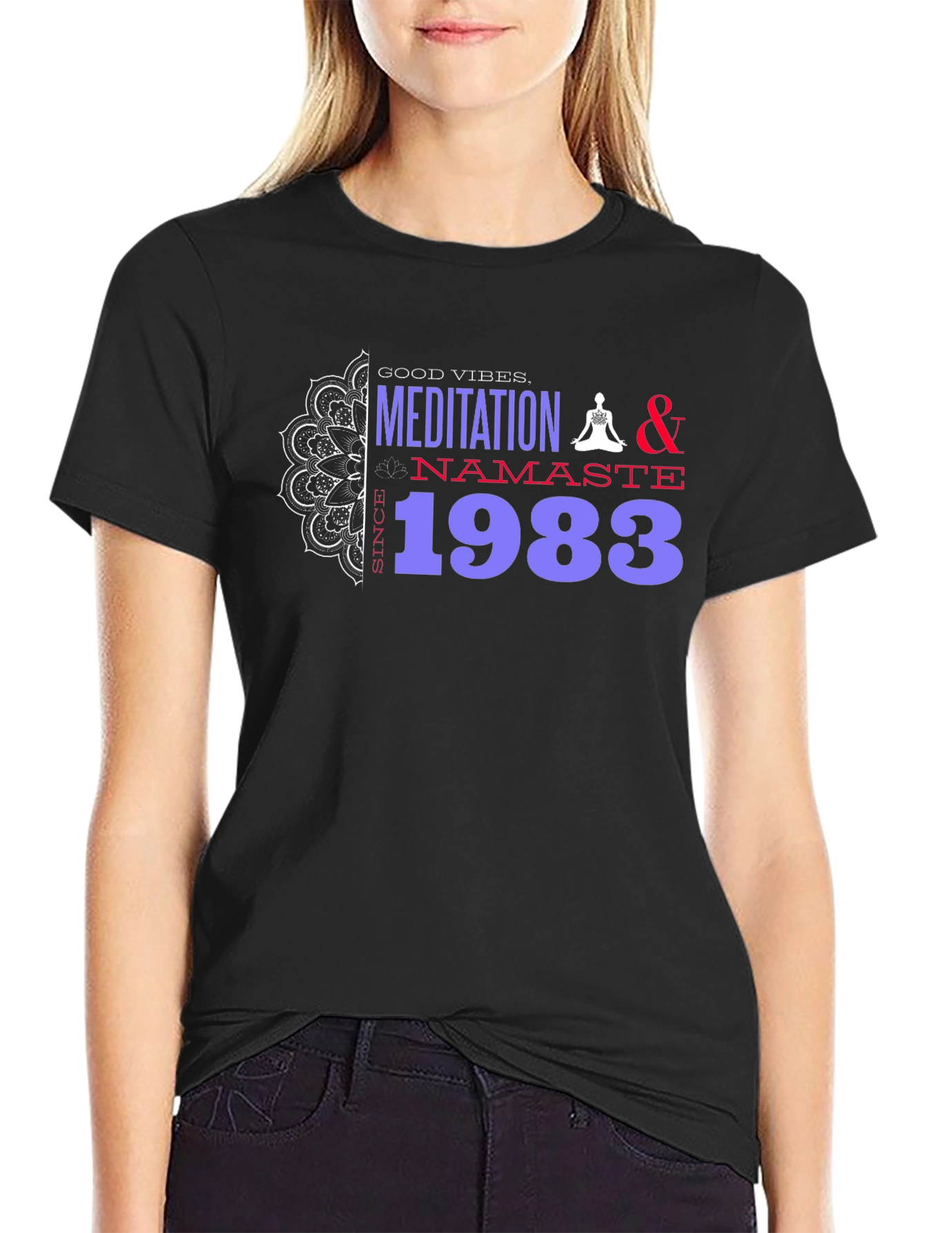 Meditation & Namaste 1983 Graphic T-Shirt