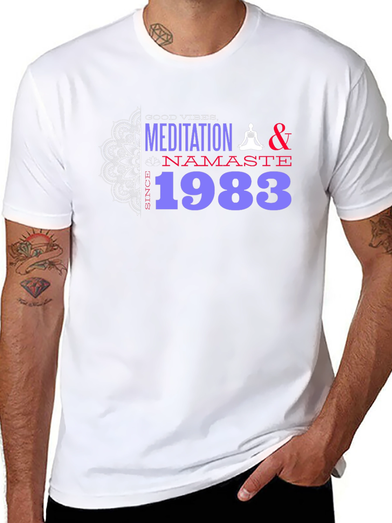 Meditation & Namaste 1983 Graphic T-Shirt