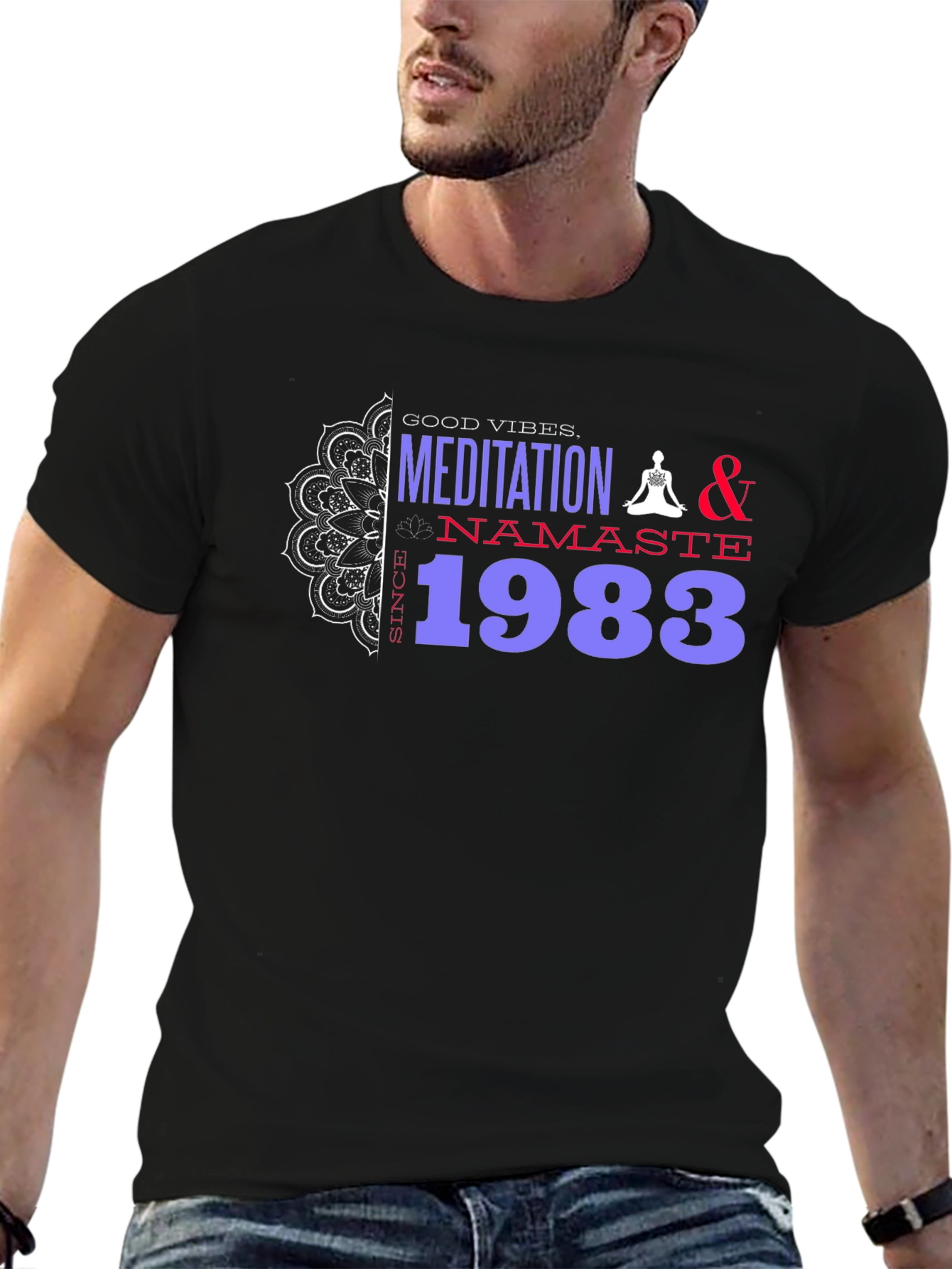 Meditation & Namaste 1983 Graphic T-Shirt