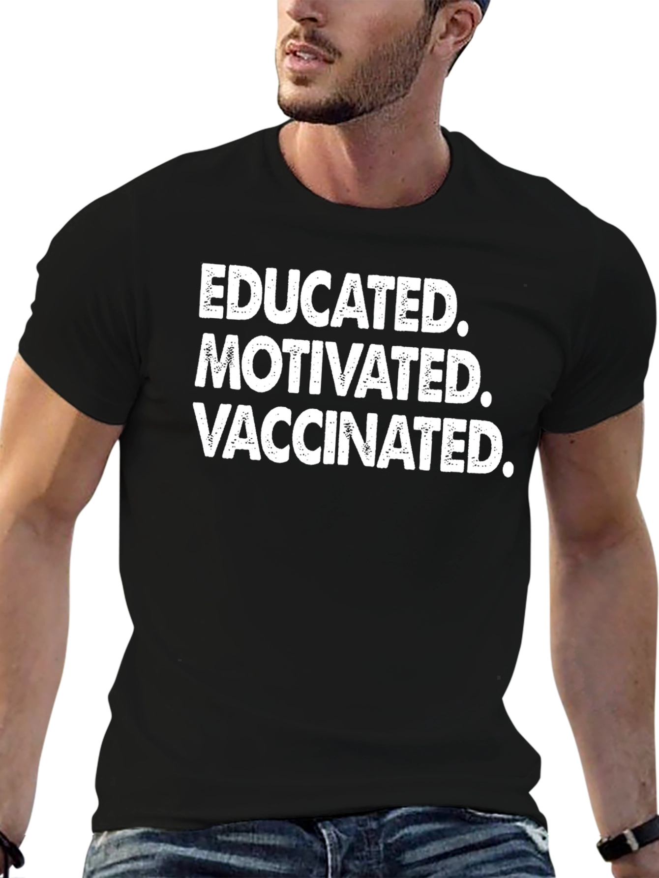 Educated Motivated Vaccinated Graphic Tee