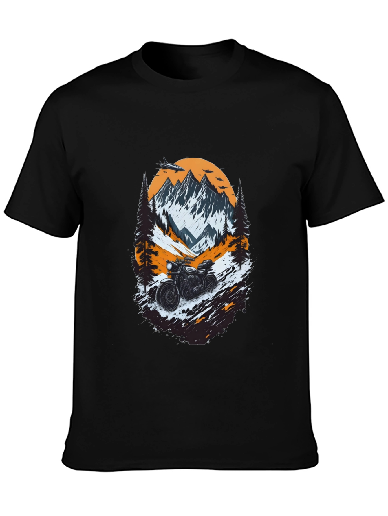 Mountain Motorcycle Graphic Tee
