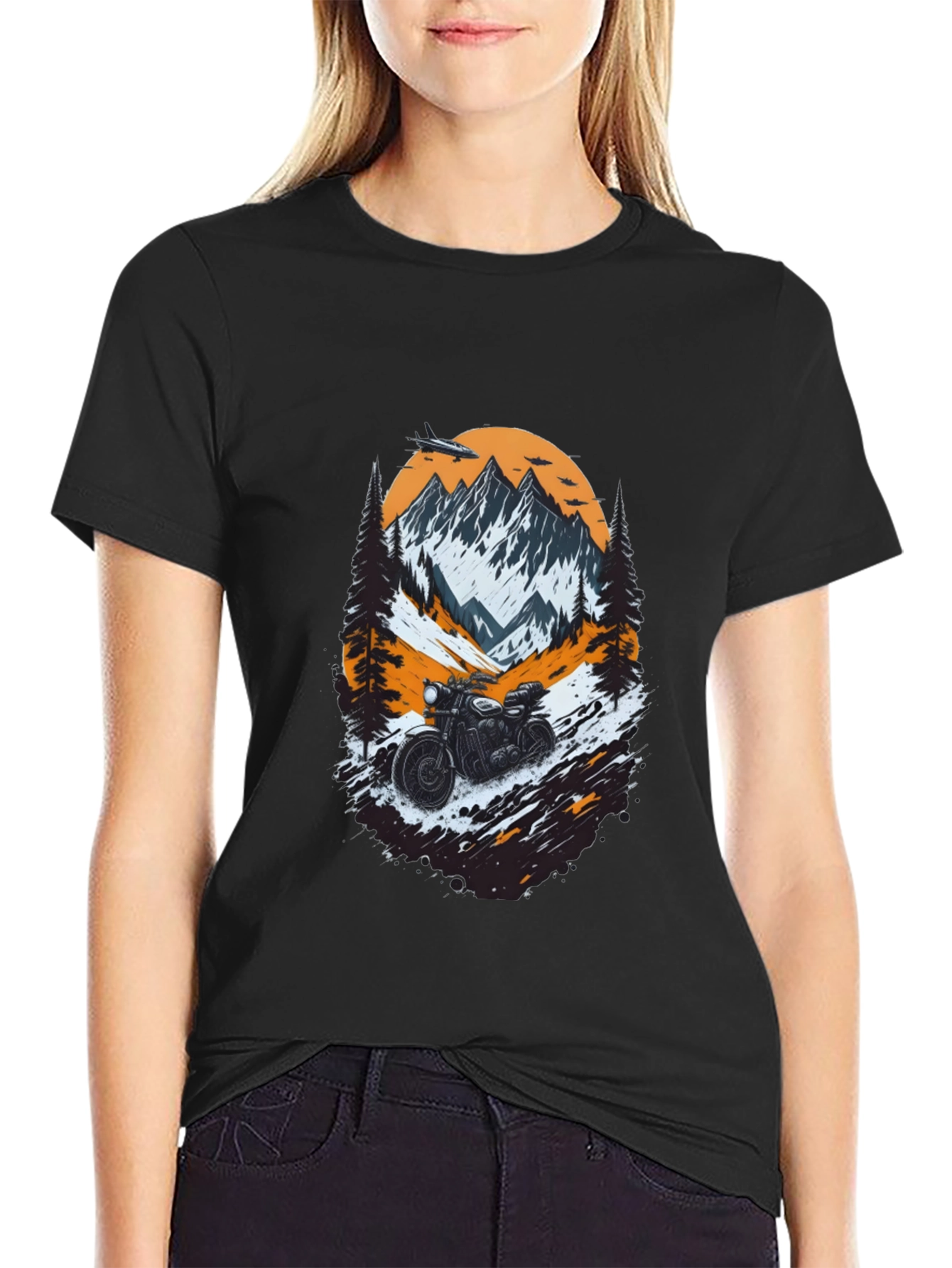 Mountain Motorcycle Graphic Tee
