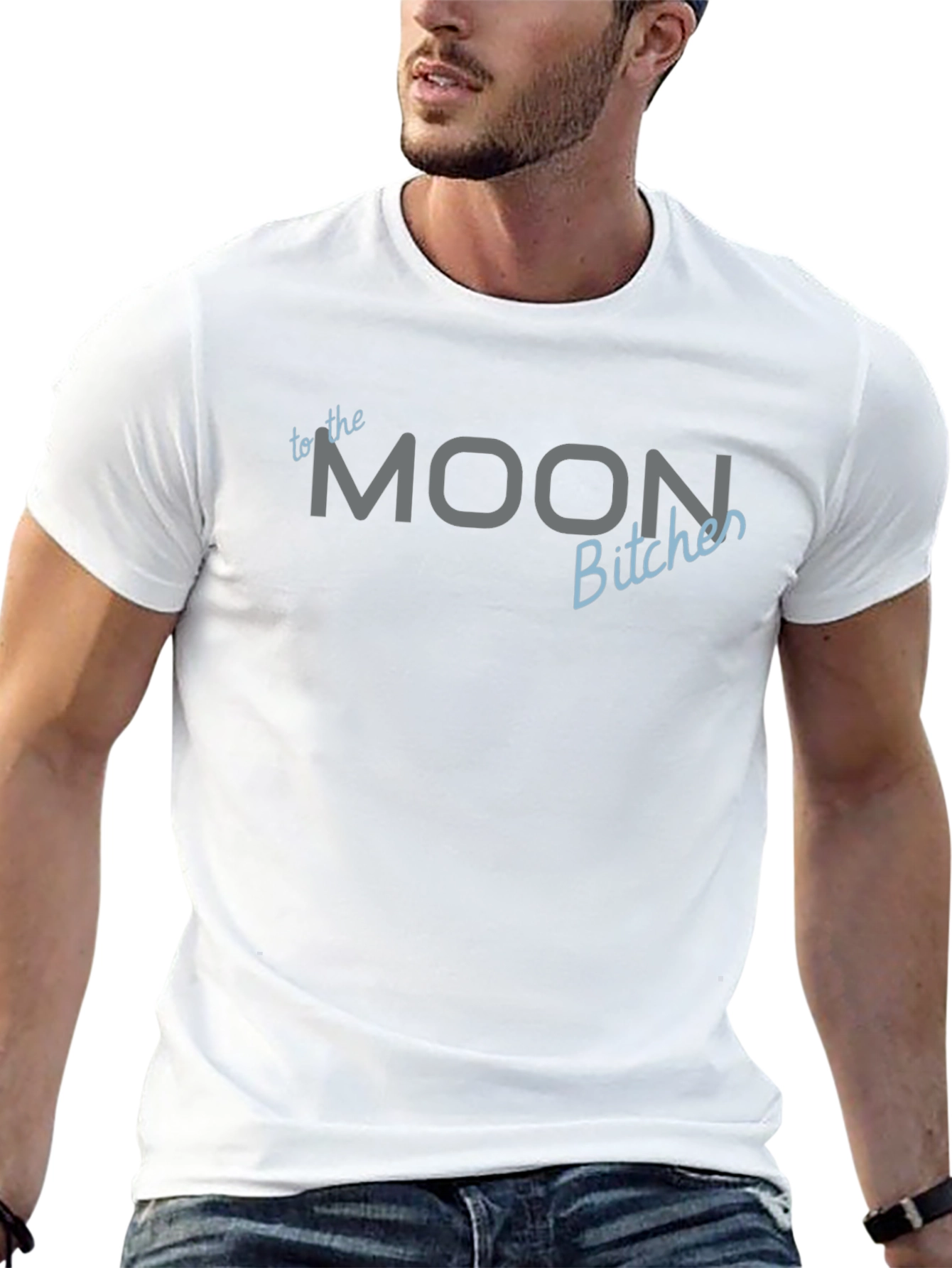 To The Moon Bitches Black T-Shirt