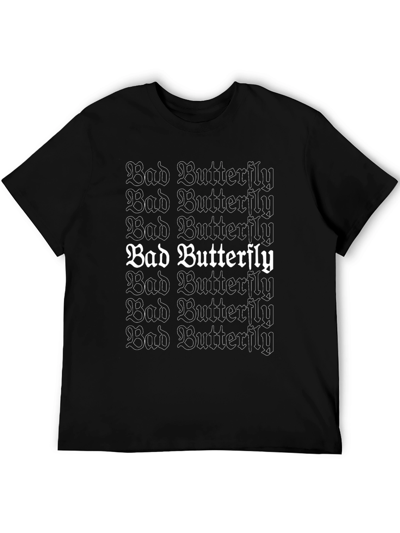 Bad Butterfly Graphic Tee - Black Cotton T-Shirt
