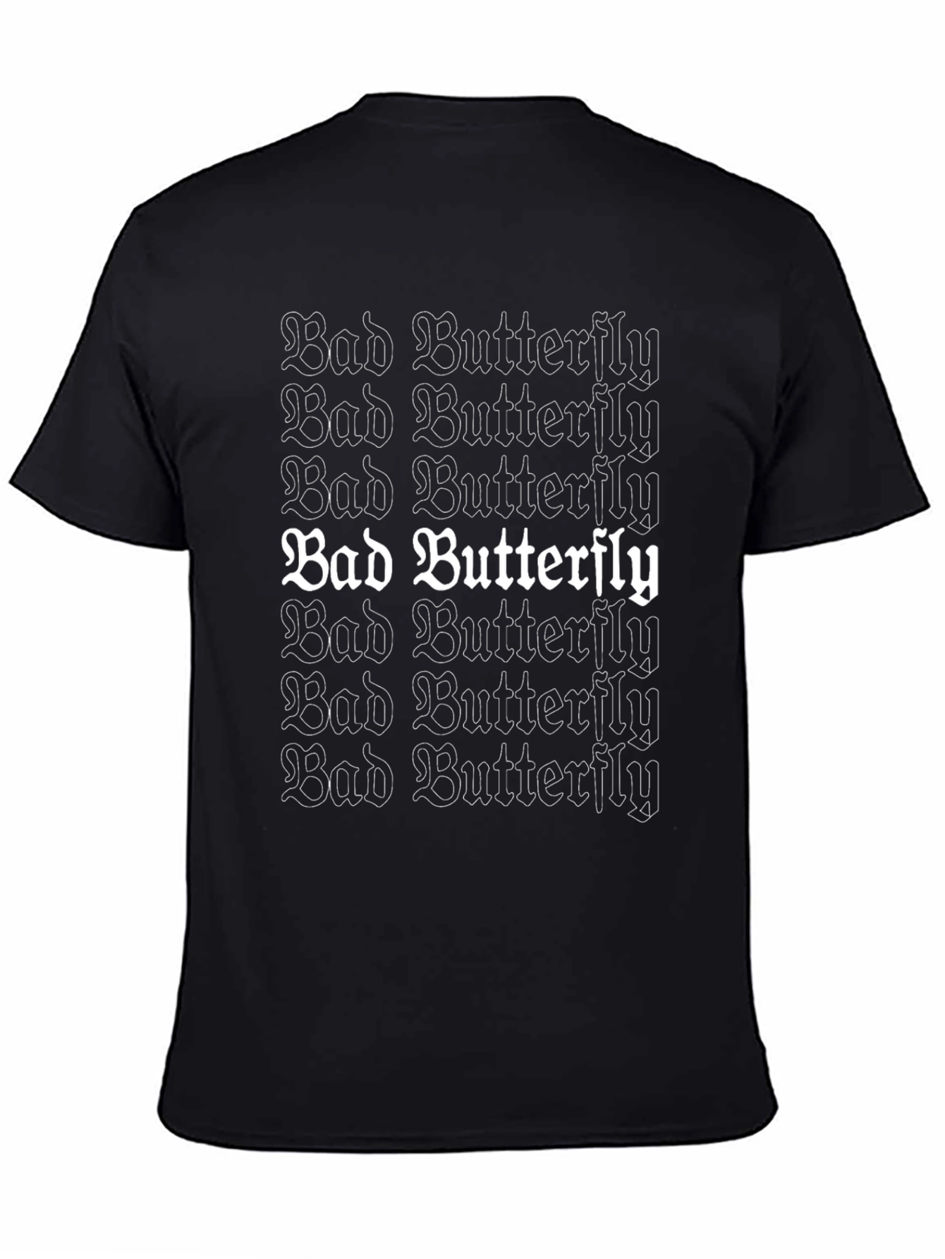 Bad Butterfly Graphic Tee - Black Cotton T-Shirt
