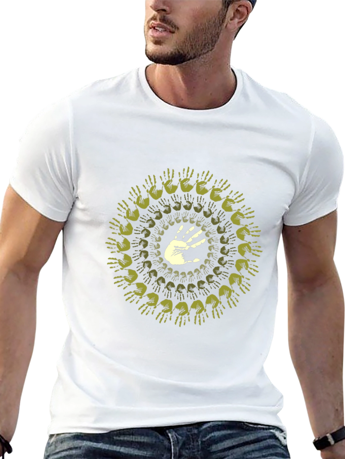 Hand Mandala Graphic Tee - Black