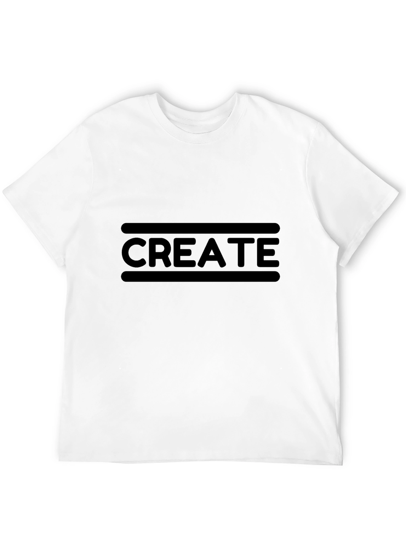 Create Graphic Tee - Black Cotton T-Shirt