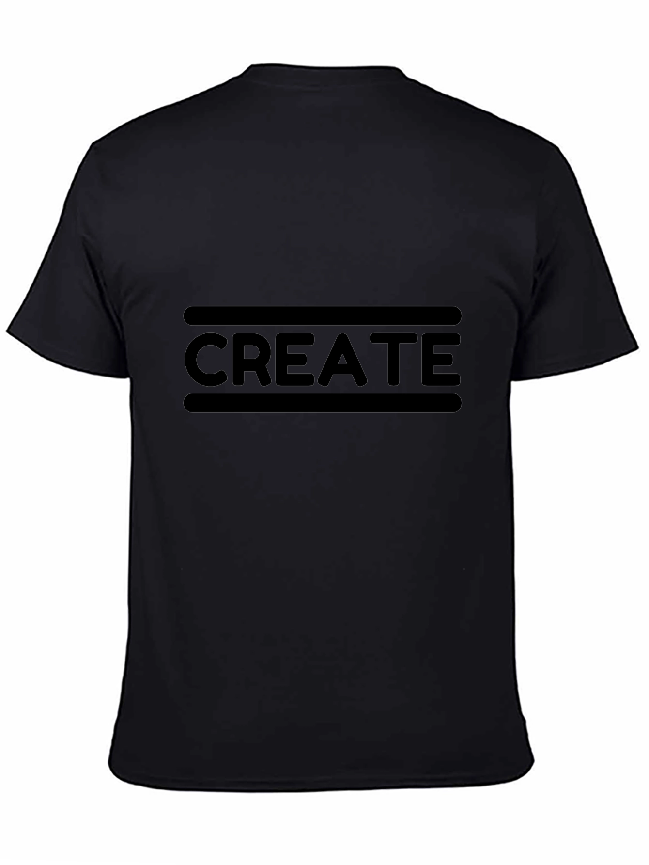 Create Graphic Tee - Black Cotton T-Shirt