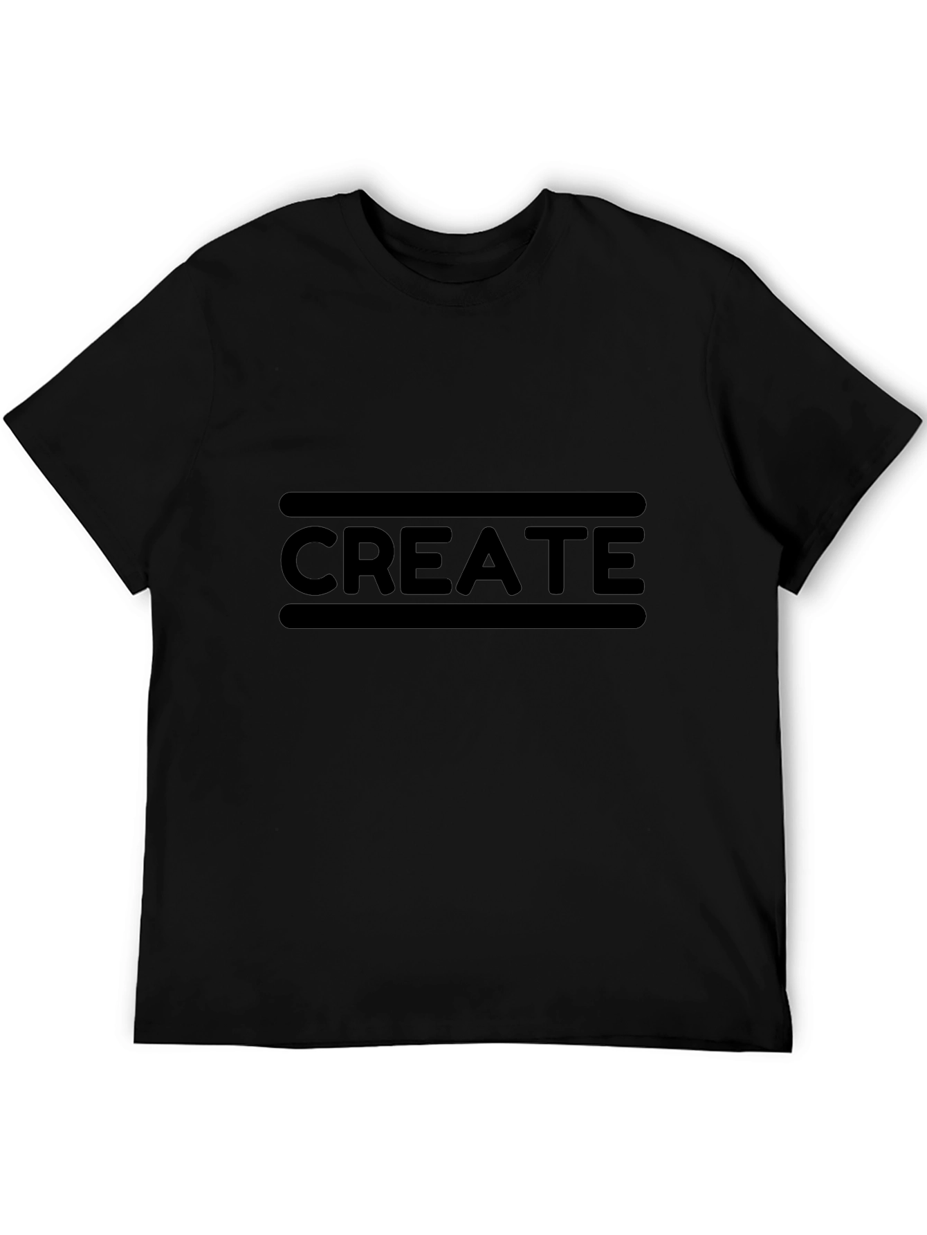 Create Graphic Tee - Black Cotton T-Shirt