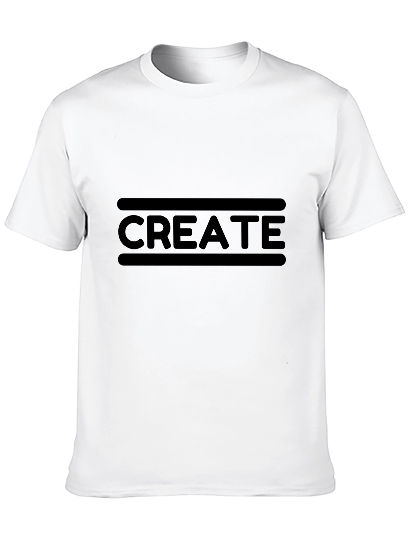 Create Graphic Tee - Black Cotton T-Shirt
