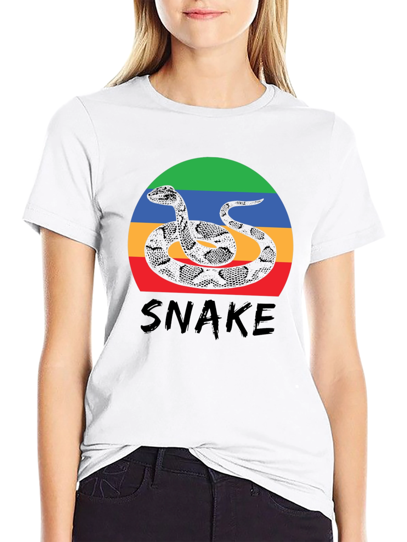 Snake Graphic Tee - Retro Style