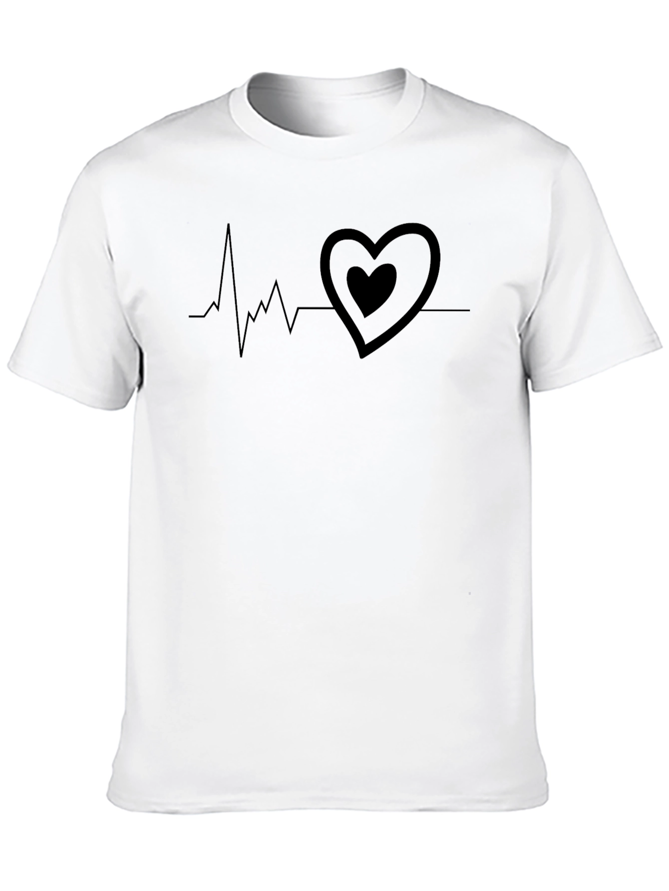 Heartbeat Heart T-Shirt - Stylish Graphic Tee