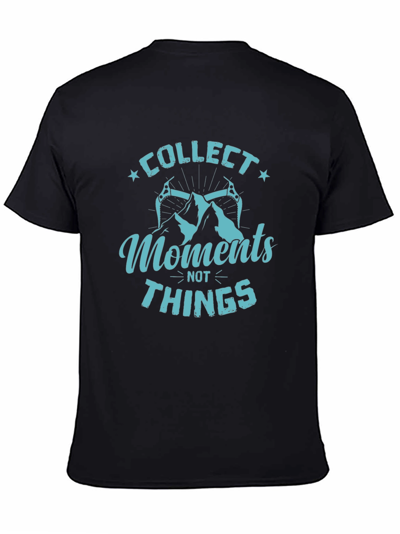 Collect Moments Not Things Black Graphic Tee