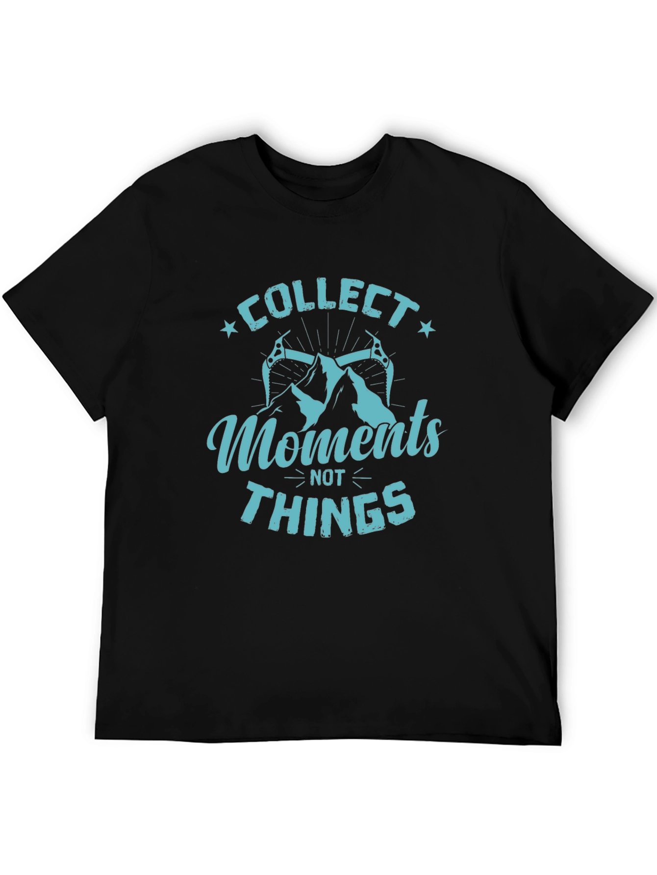 Collect Moments Not Things Black Graphic Tee