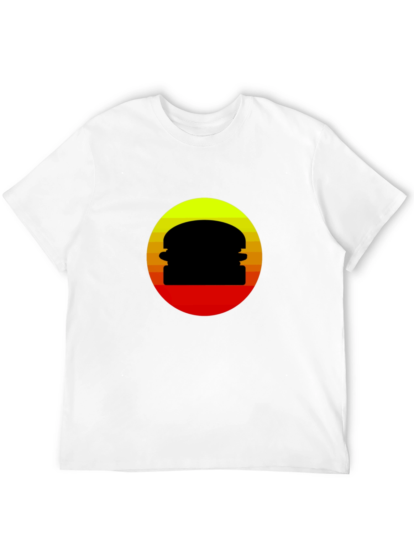 Retro Burger Sunset Graphic T-Shirt