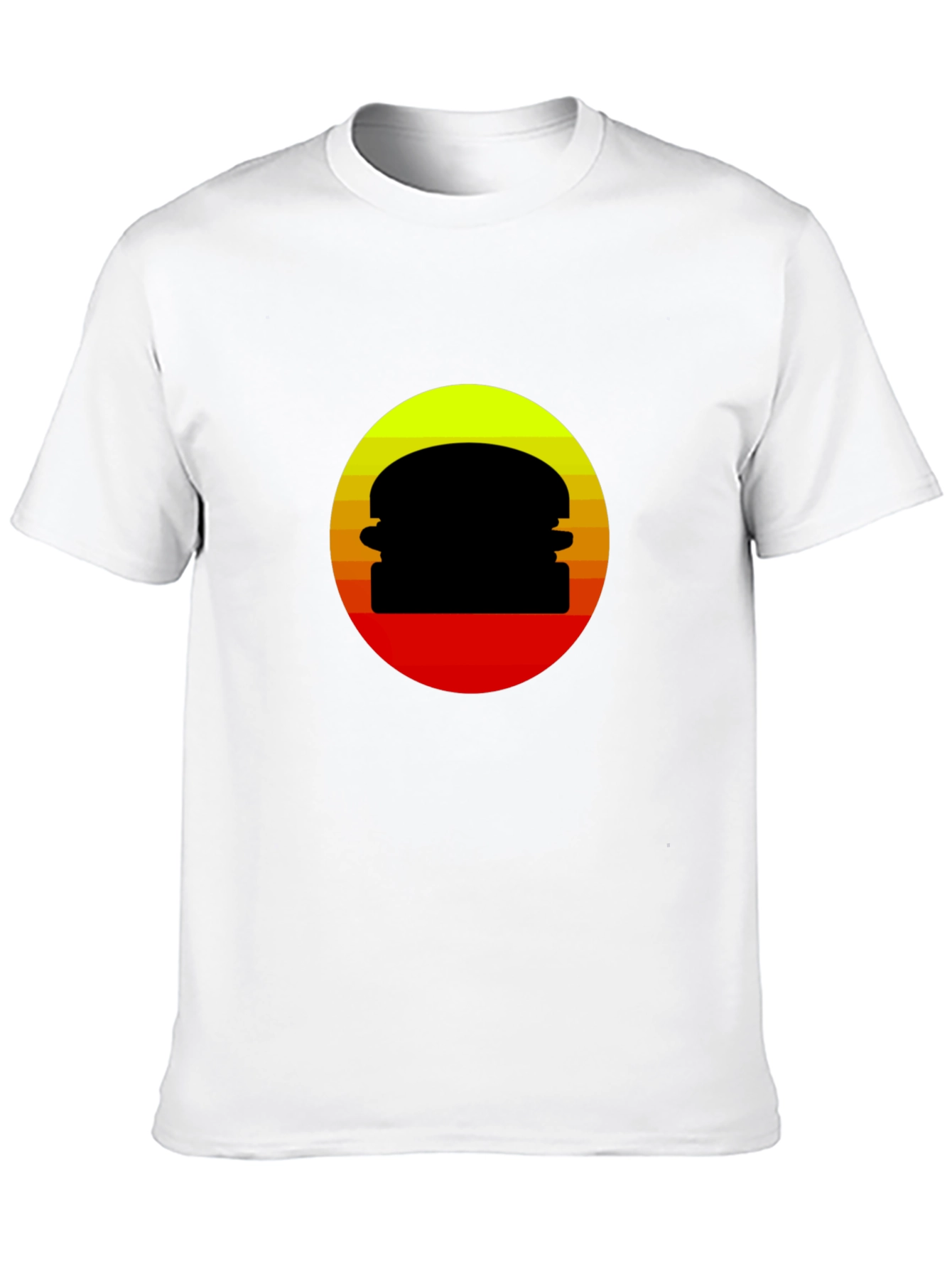 Retro Burger Sunset Graphic T-Shirt