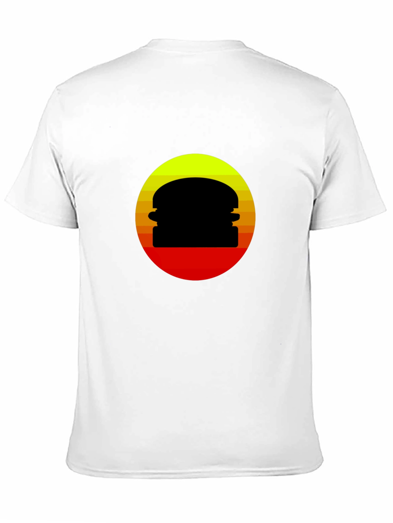 Retro Burger Sunset Graphic T-Shirt