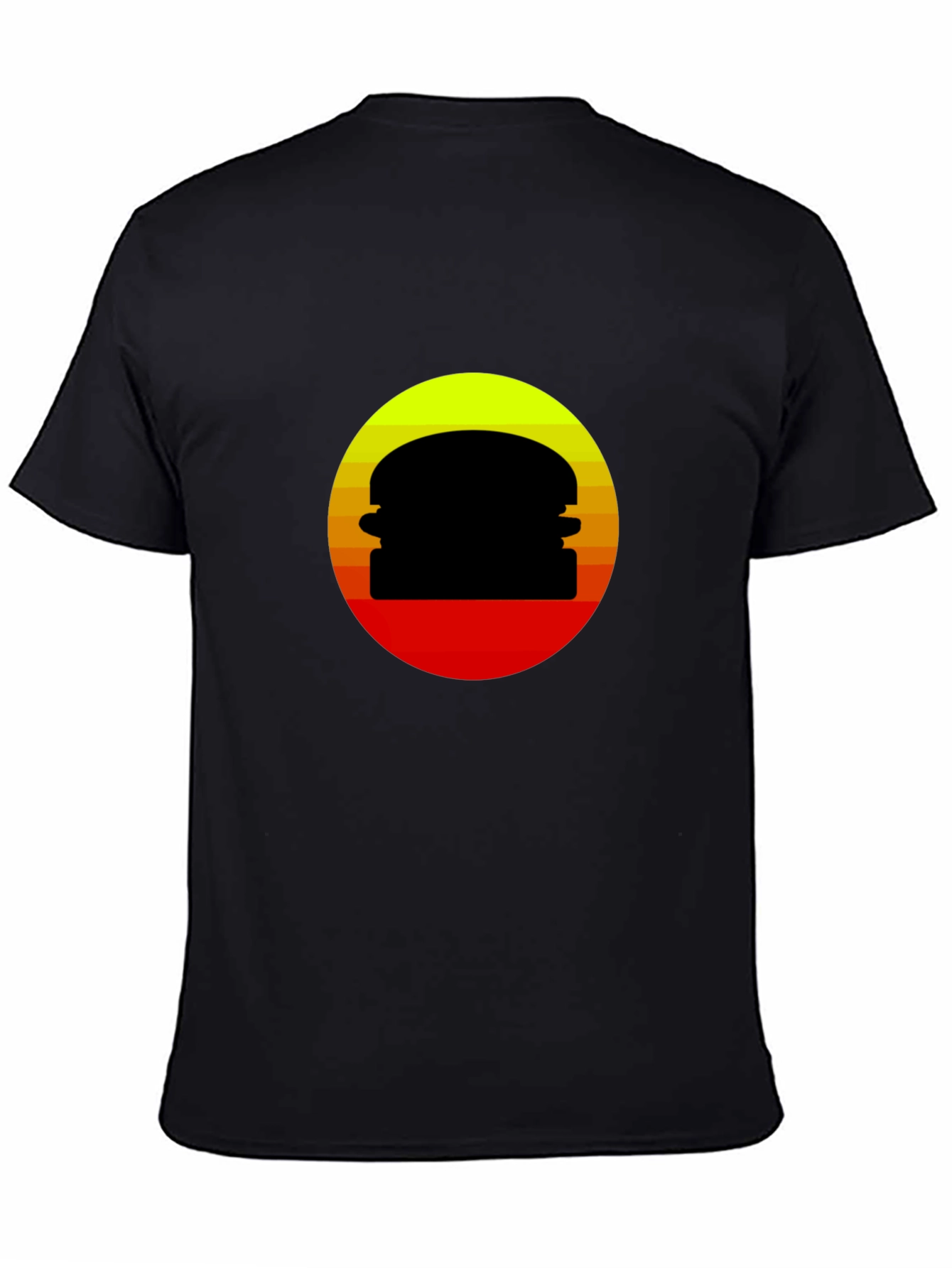 Retro Burger Sunset Graphic T-Shirt