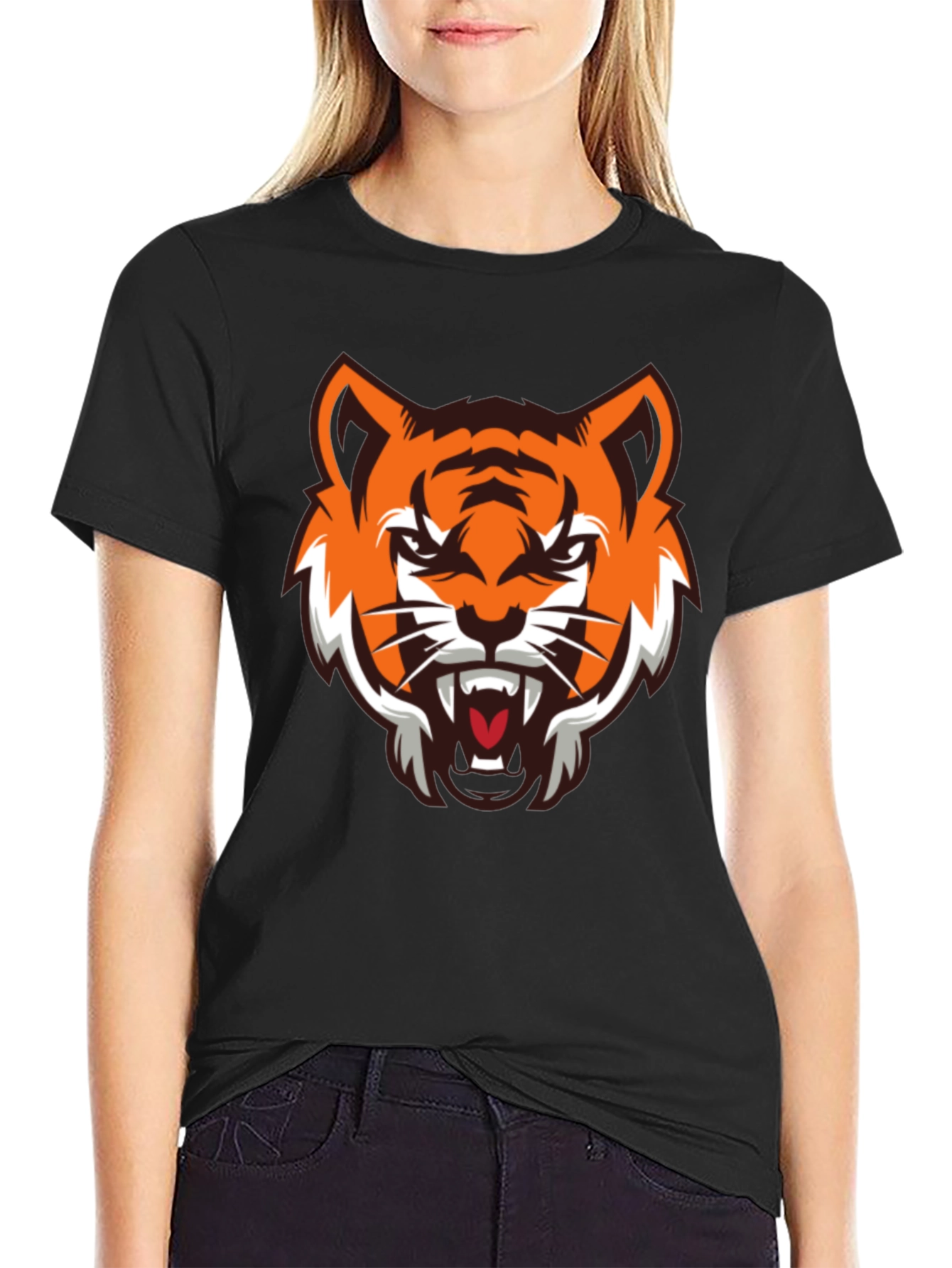 Tiger Graphic Black T-Shirt - Fierce Style