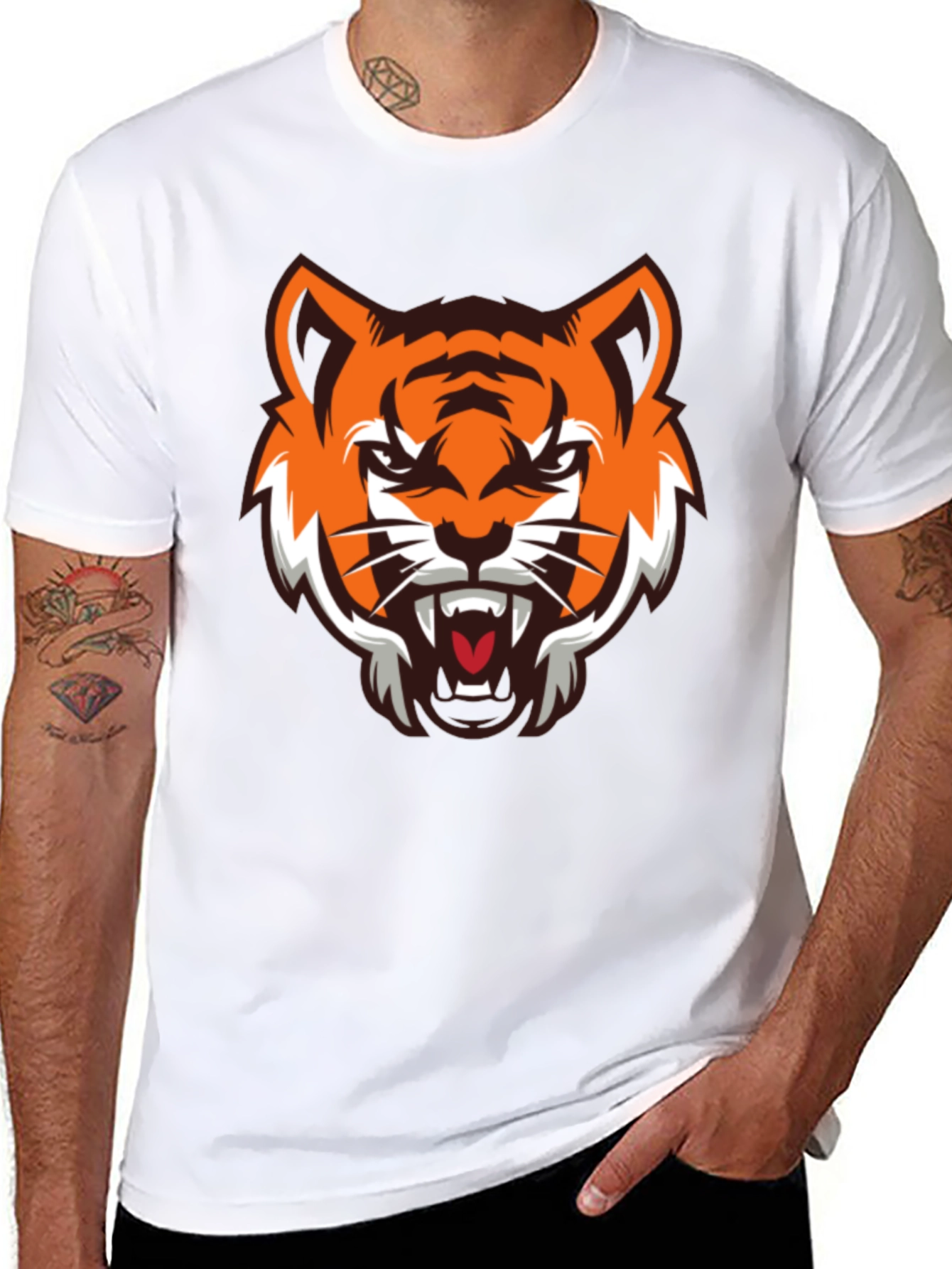 Tiger Graphic Black T-Shirt - Fierce Style