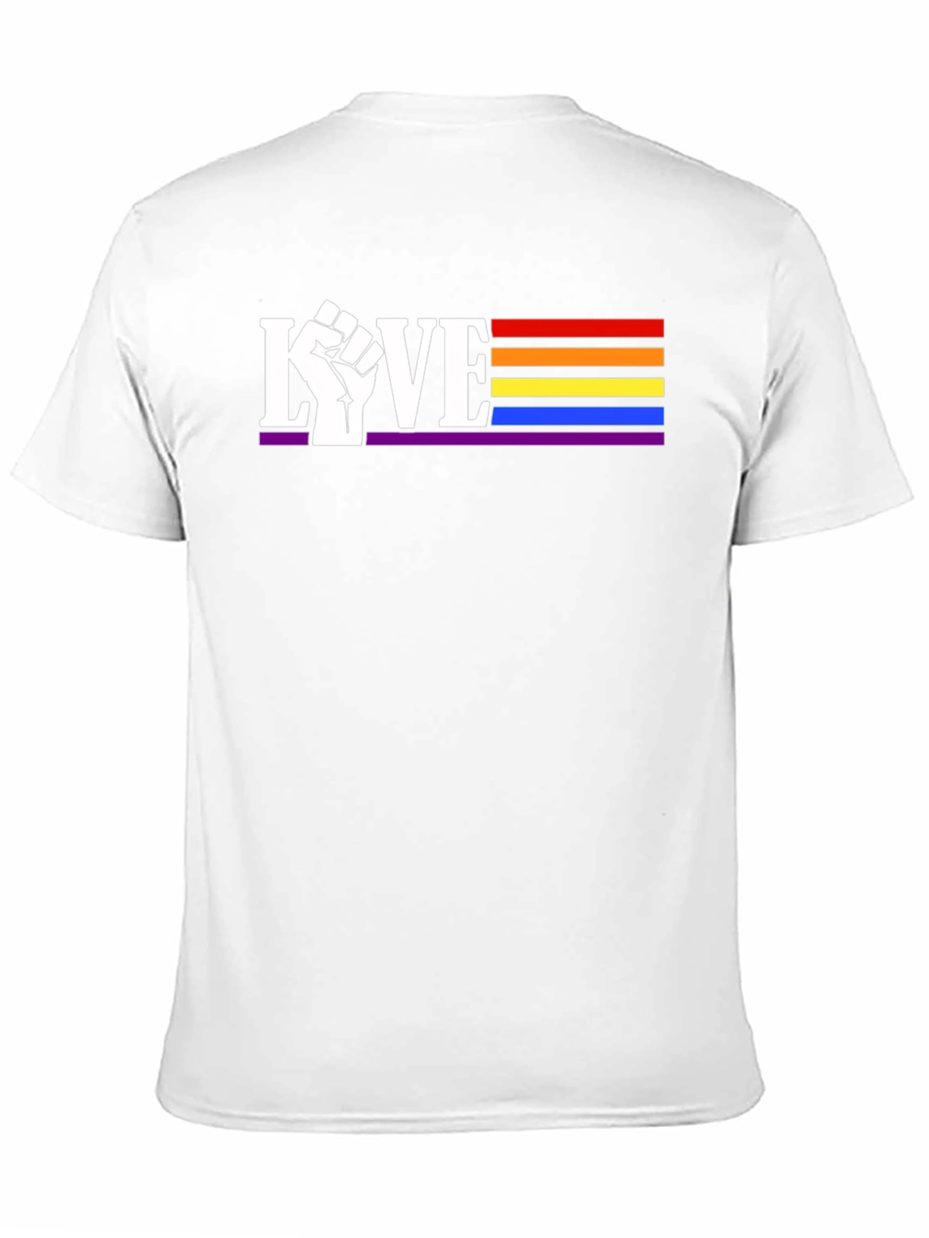 Pride Love T-Shirt: Fist LGBTQ Rainbow Tee
