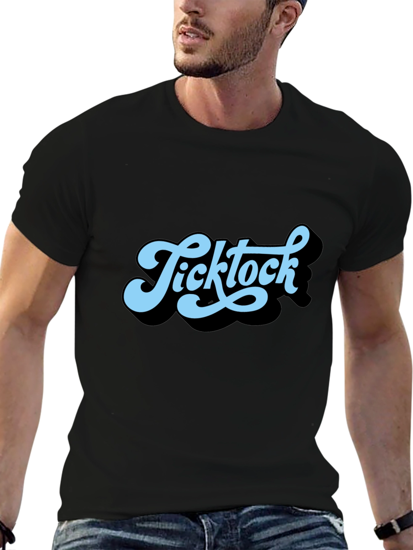 Ticktock Retro Style Graphic T-Shirt
