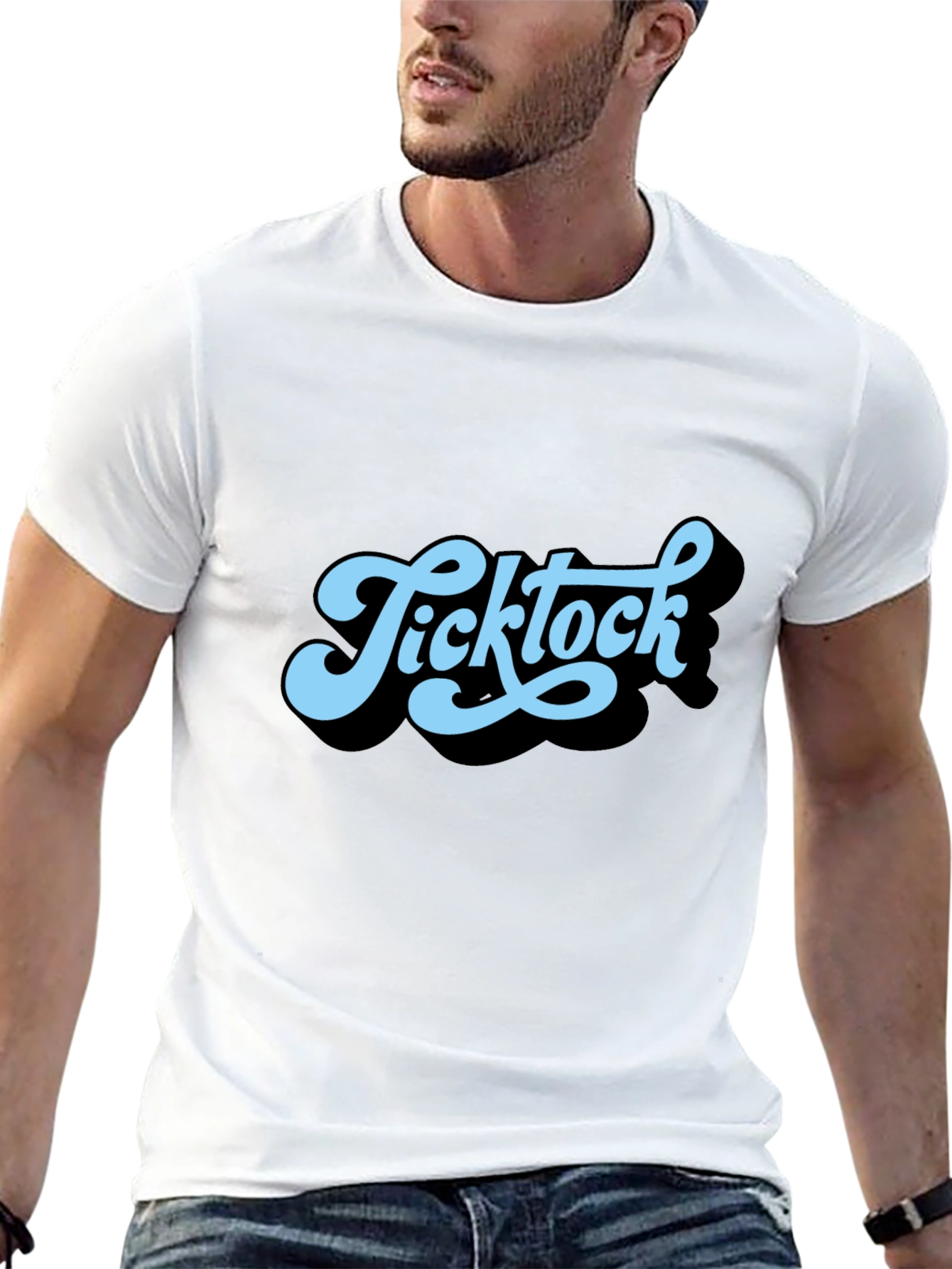 Ticktock Retro Style Graphic T-Shirt