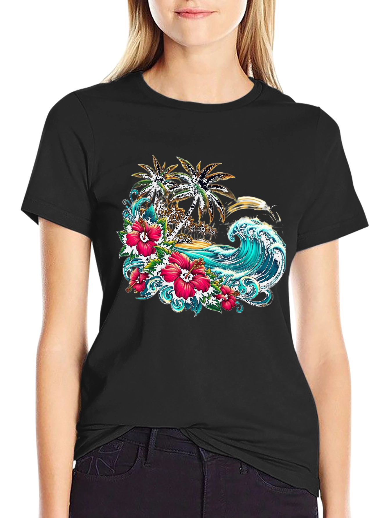 Tropical Paradise Graphic T-Shirt
