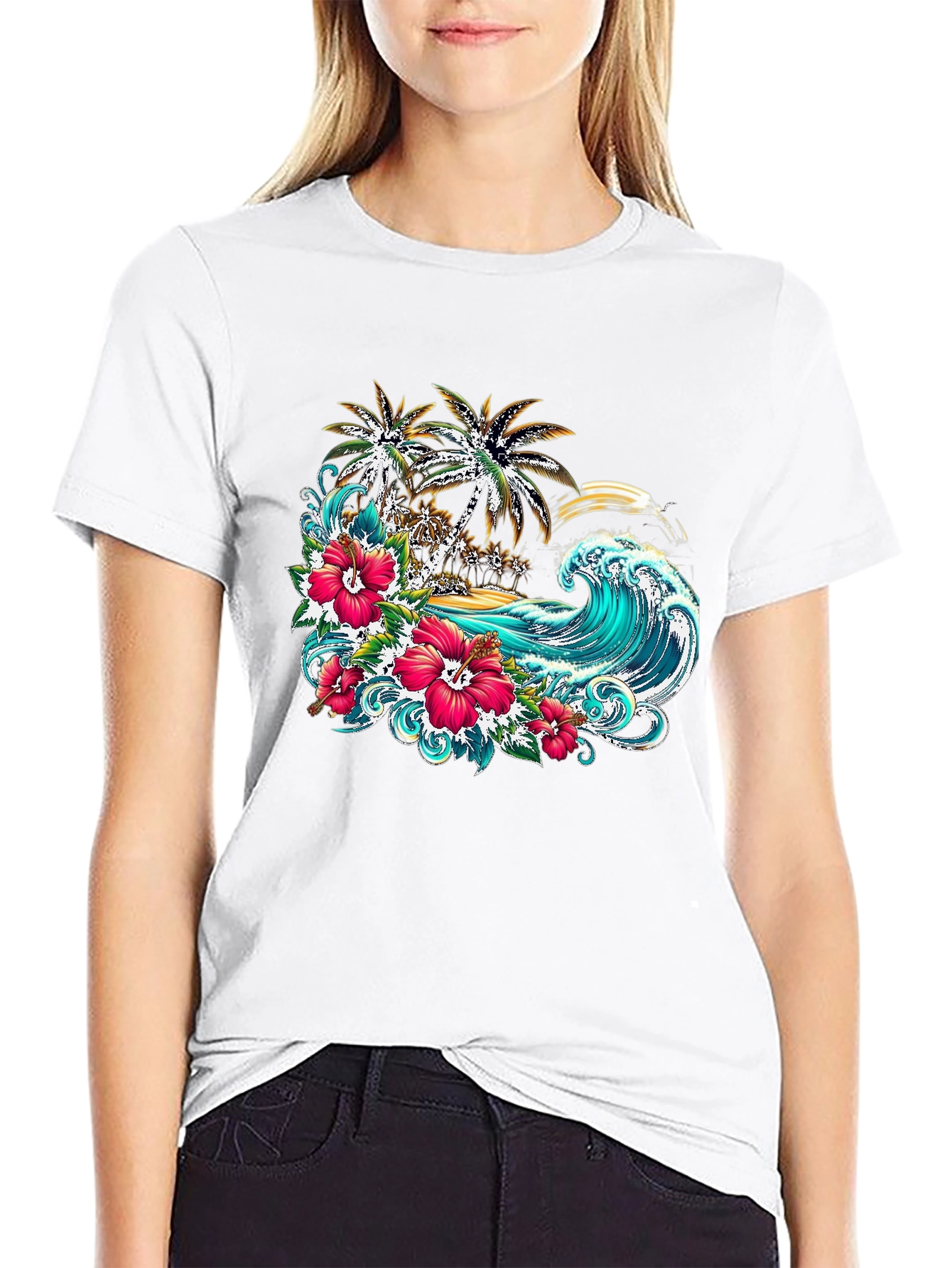 Tropical Paradise Graphic T-Shirt