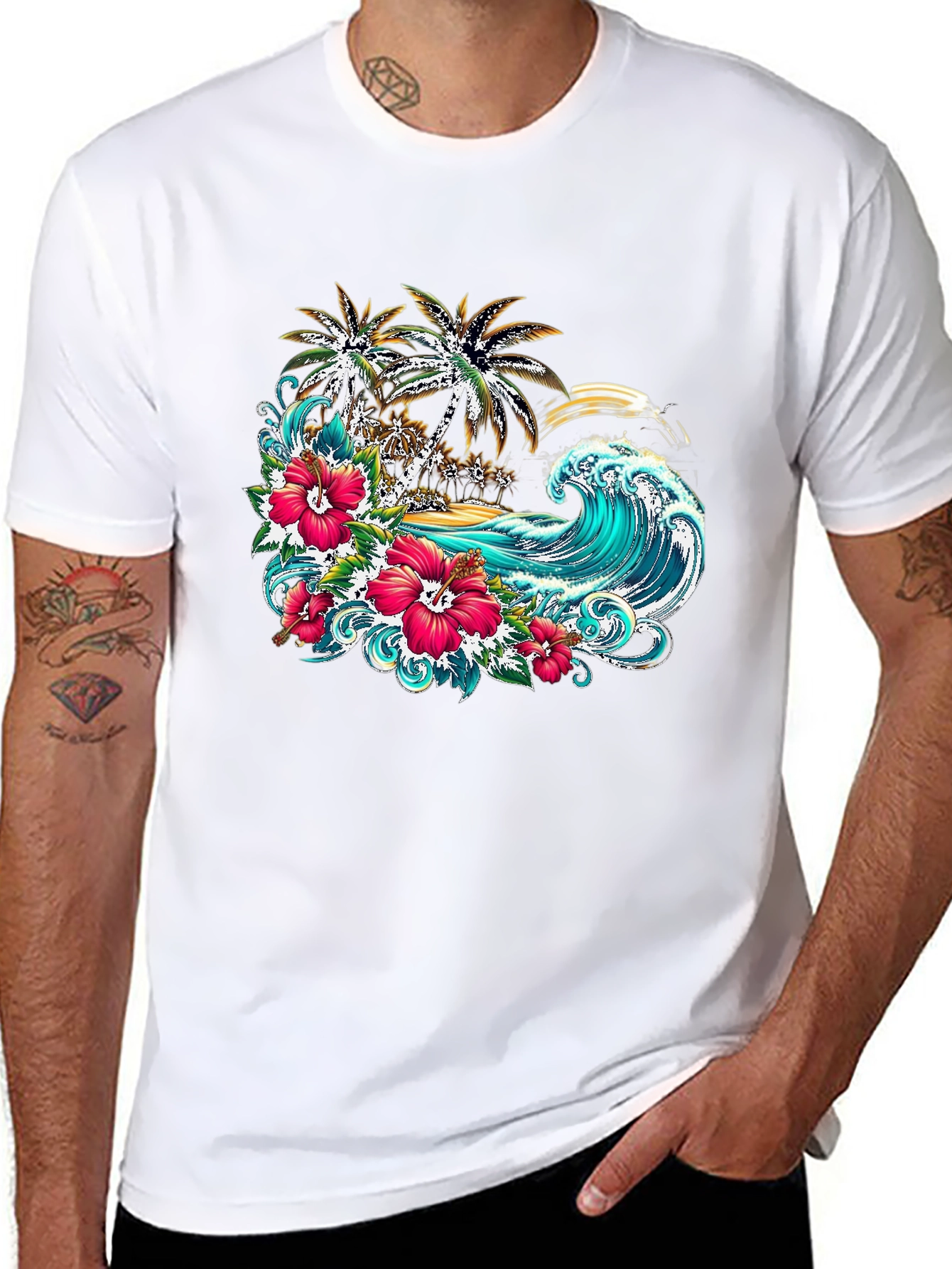 Tropical Paradise Graphic T-Shirt